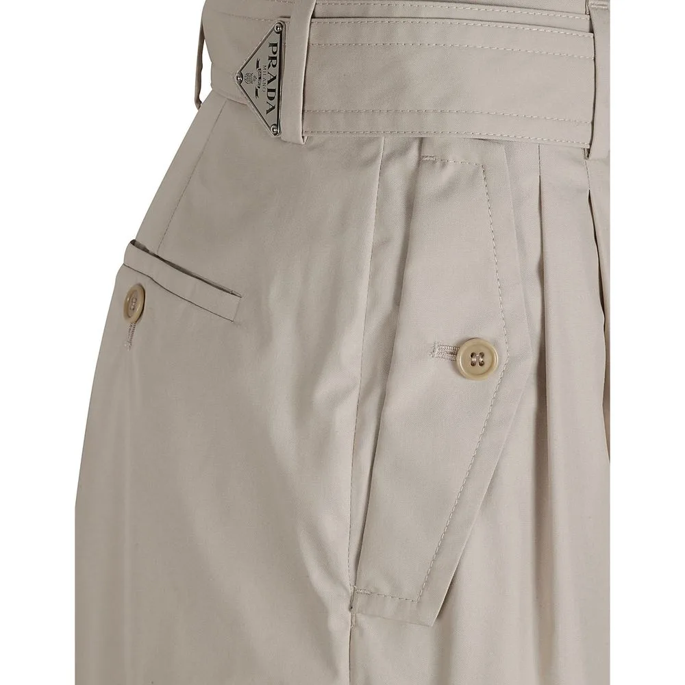 Beige Cotton Cargo Pants - Image 3