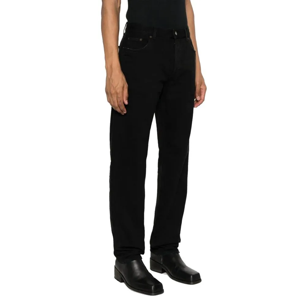 Black Cotton Relaxed Fit Jeans - Image 2