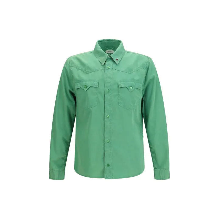 Bicolor Cotton Shortsleeve Shirt