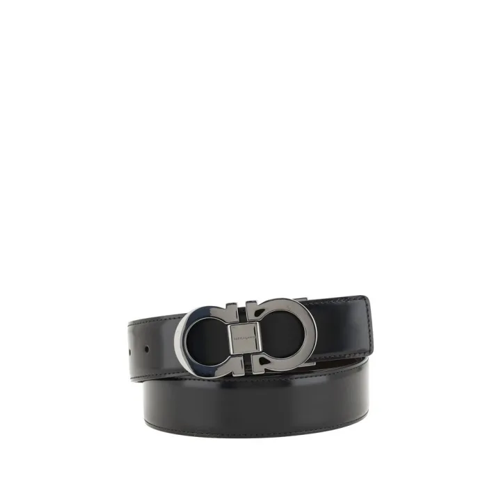 Black Calf Leather Bos Taurus Belt