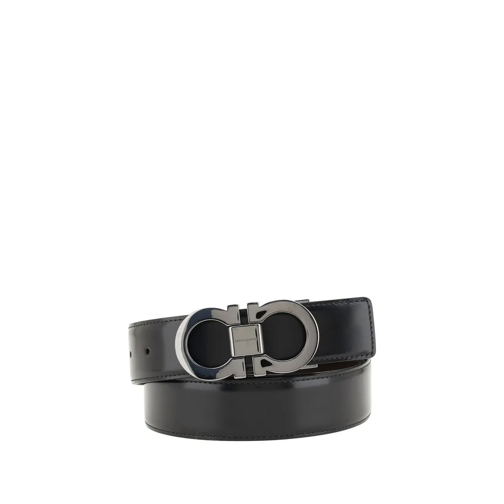 Black Calf Leather Bos Taurus Belt