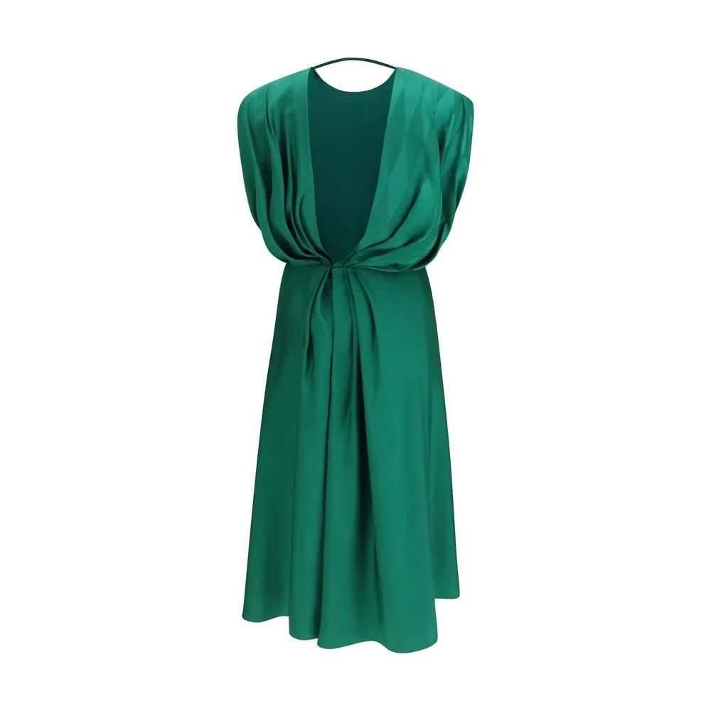 Bicolor Silk Casual Dress - Image 2