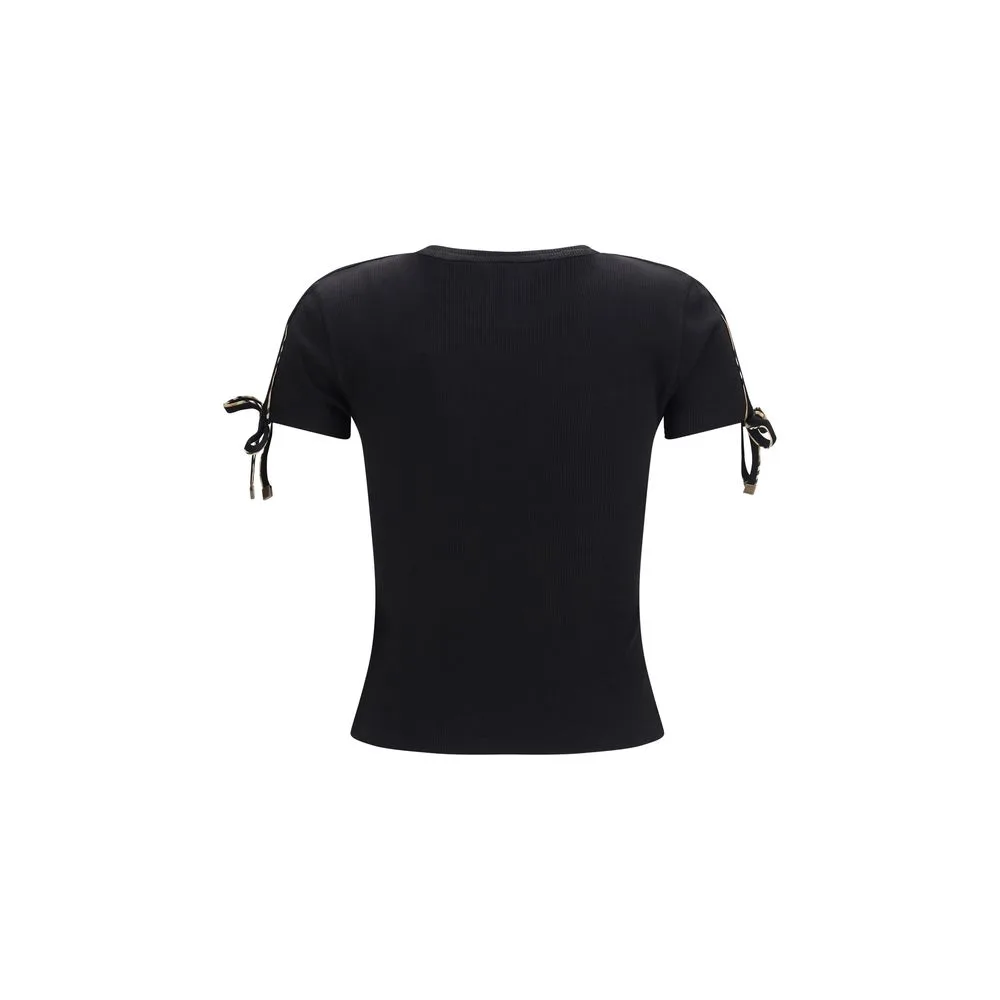 Black Cotton T-Shirt - Image 2