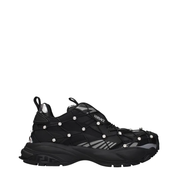 Black Fabric Sneakers