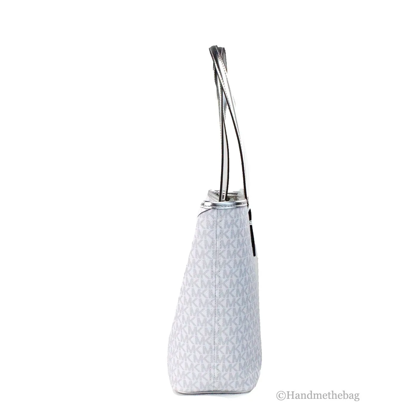 Michael Kors Jet Set Travel Girls Medium Signature Carryall Tote White MK - Image 3