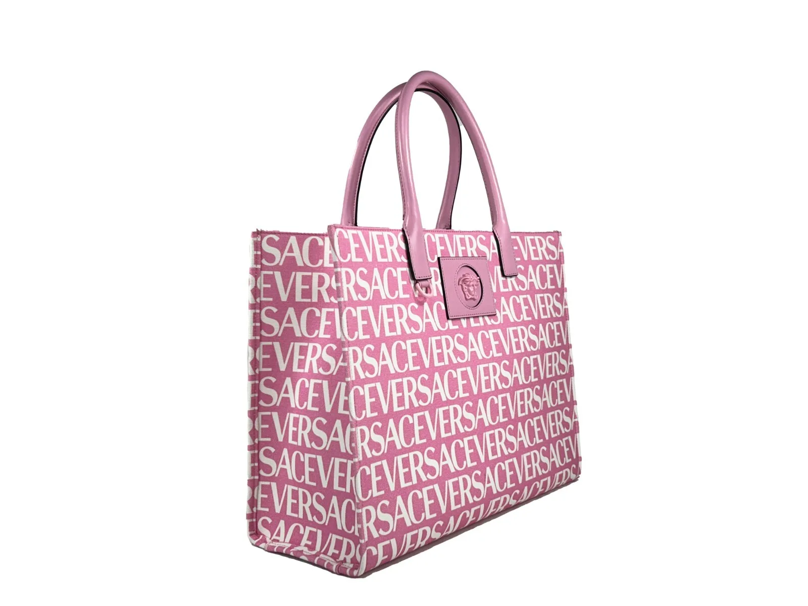 Versace Medusa Large Canvas Large Tote Bag Baby Pink - Image 2
