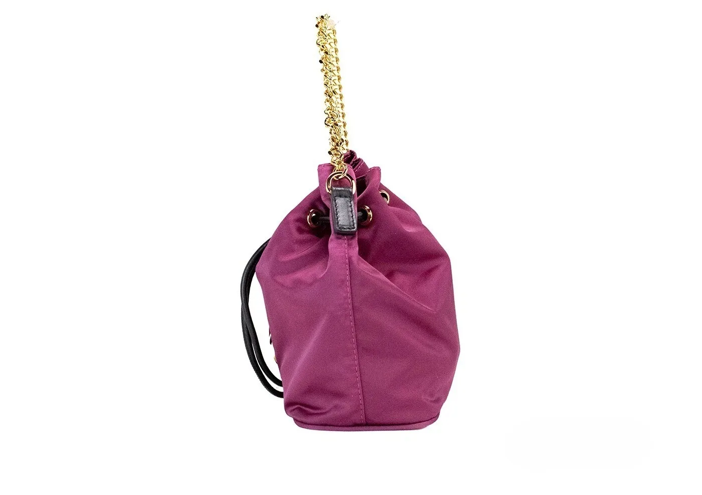 Versace Small Dahlia Nylon Medusa Pendant Bucket Chain Crossbody Bag Purse - Image 3