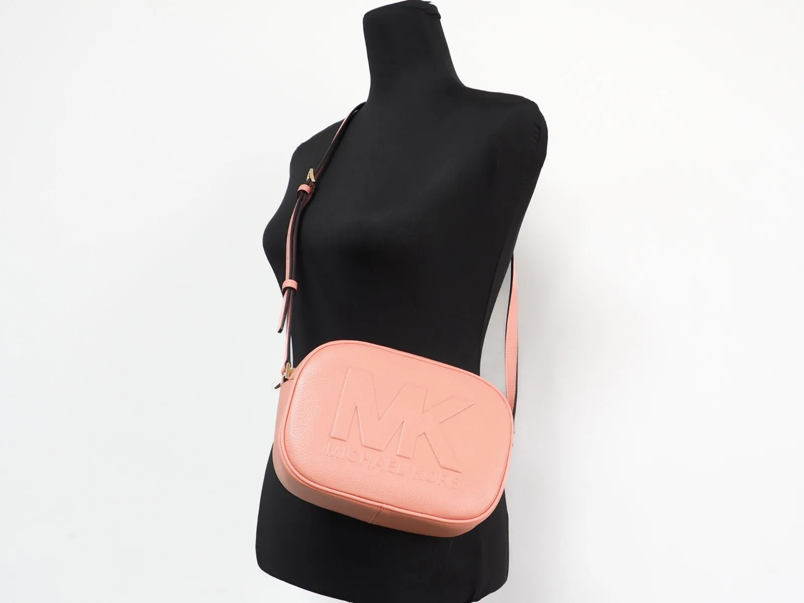 Michael Kors Jet Set Travel Medium Sherbert Leather Oval Camera Crossbody Bag - Image 2
