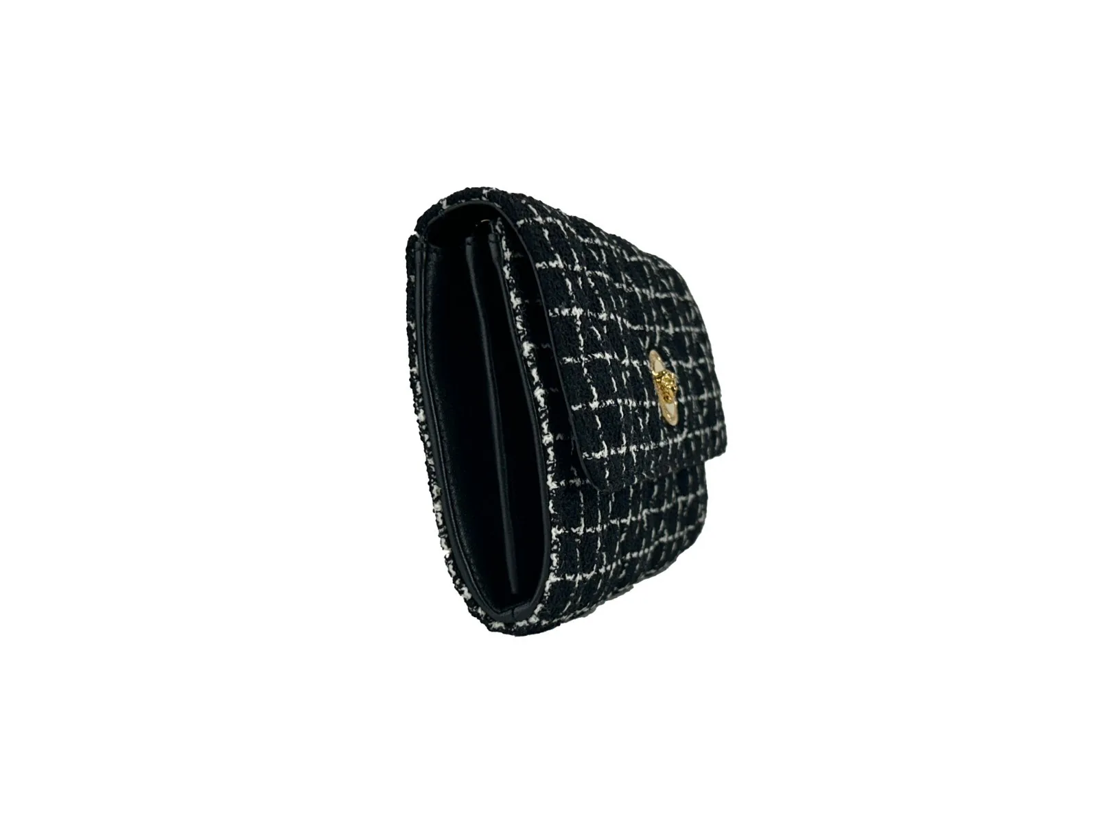 Versace Wallet On A Chain Fabric Black Crossbody Bag - Image 2
