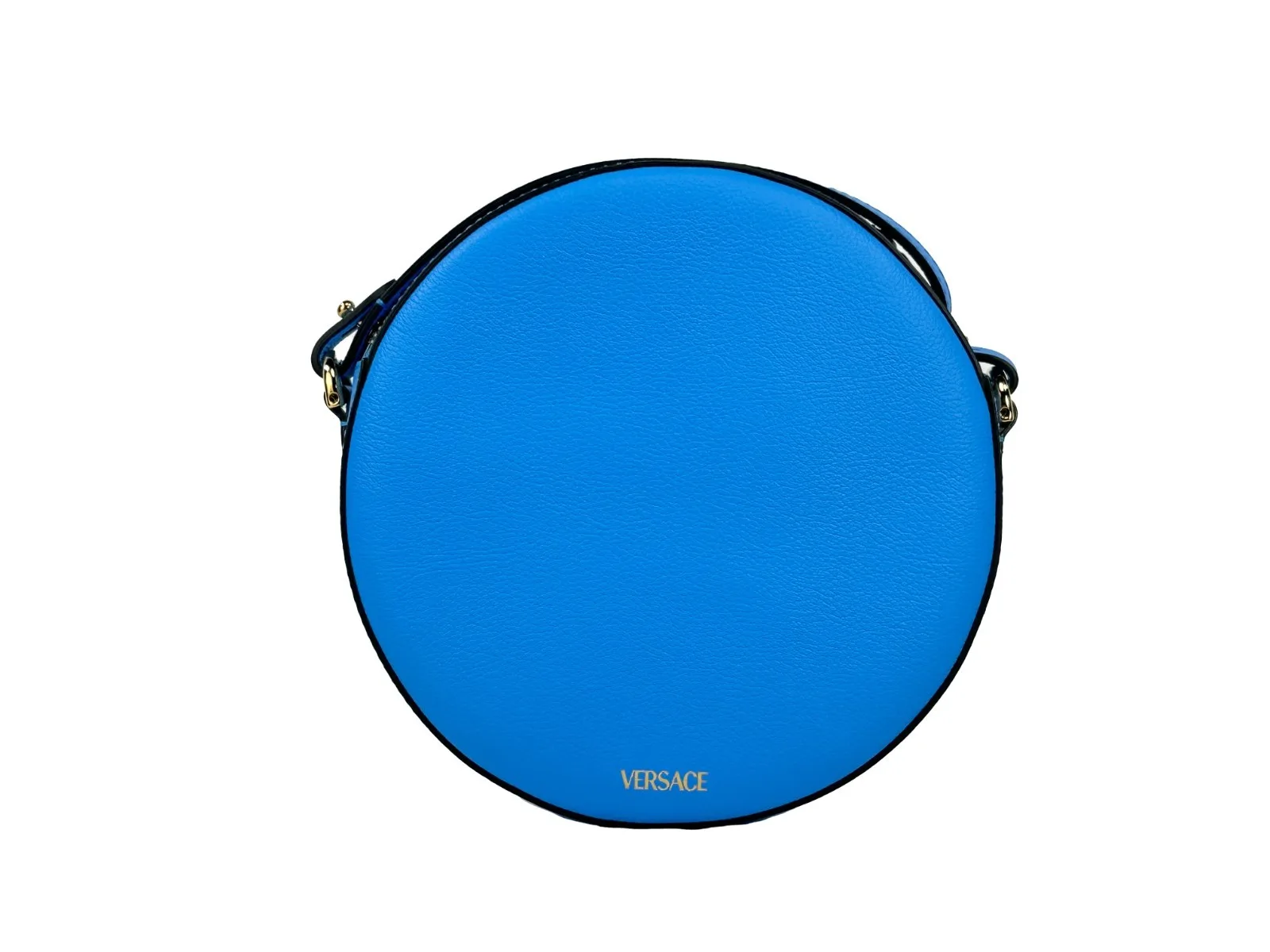 Versace Round Disco Leather Camera Case Crossbody Bag - Image 4