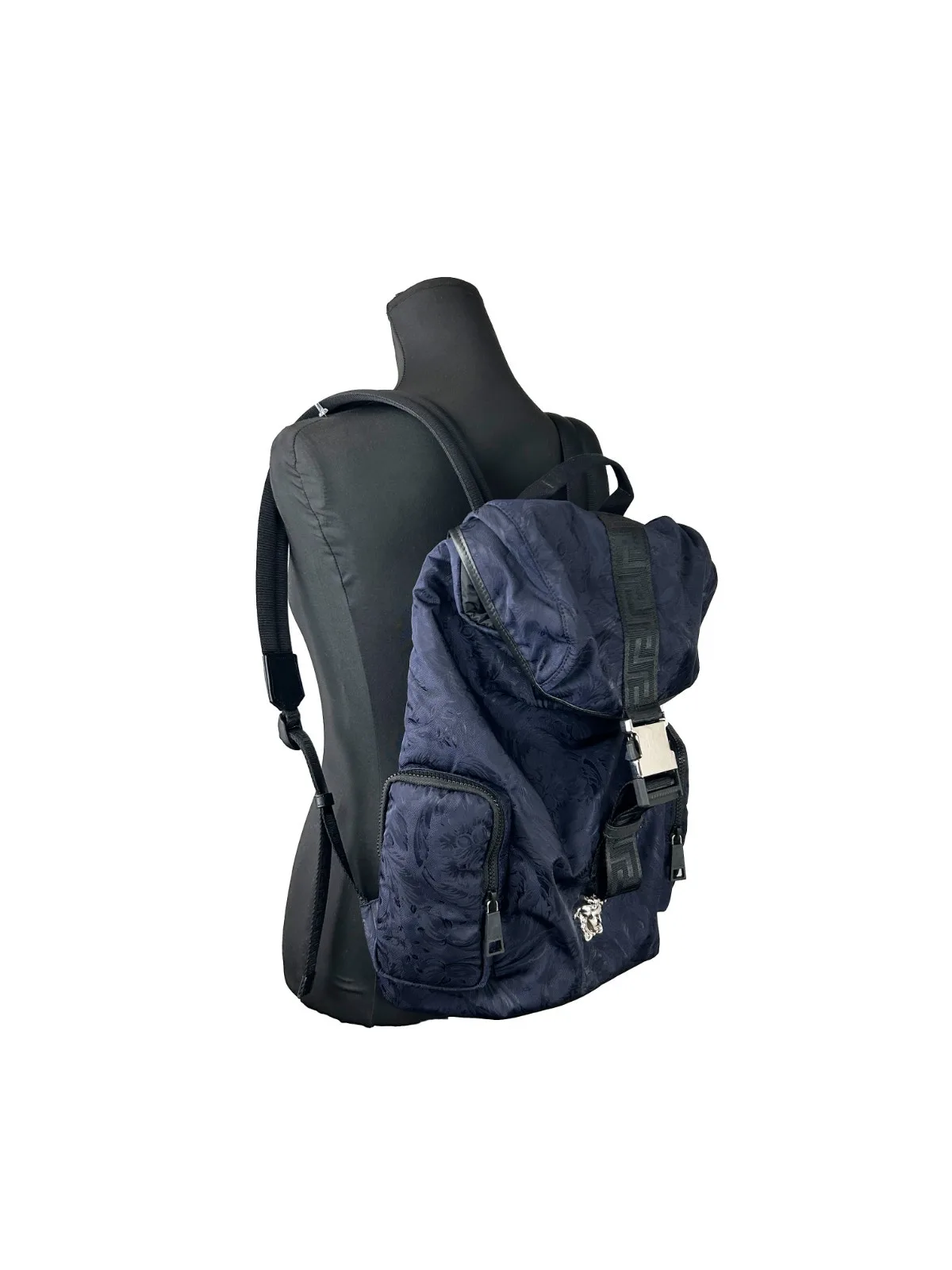 Versace Medusa Nylon Buckle Drawstring Backpack Bag - Image 4