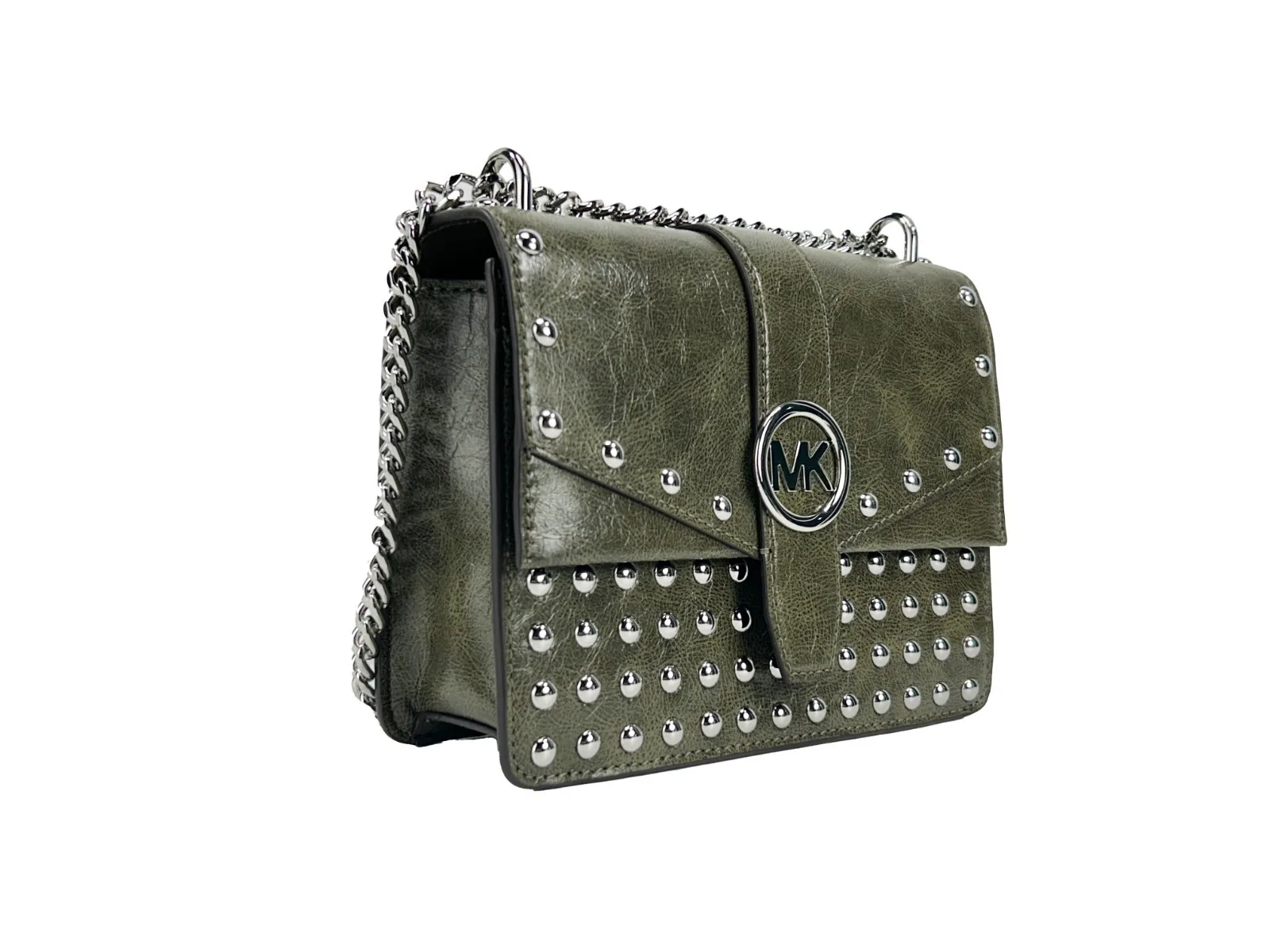 Michael Kors Greenwich Small Flap Shoulder Crossbody Bag — Olive Green - Image 2