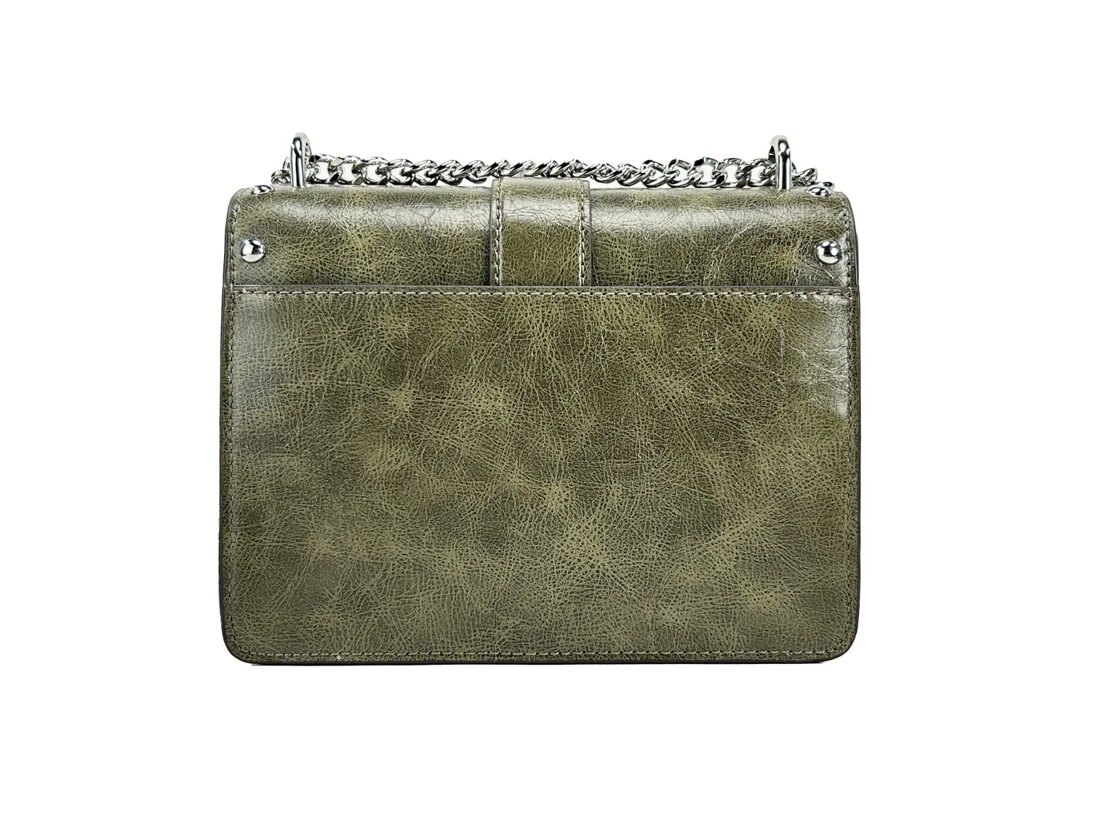 Michael Kors Greenwich Small Flap Shoulder Crossbody Bag — Olive Green - Image 3