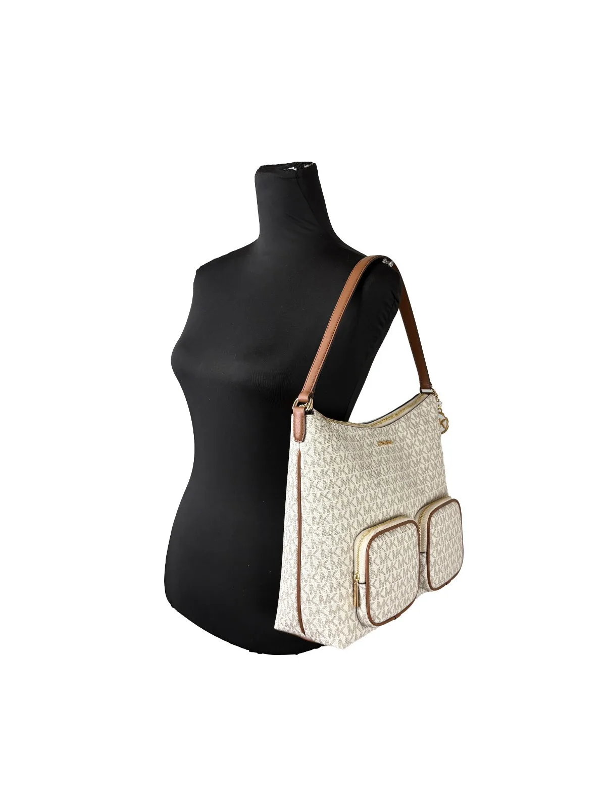 Michael Kors Merritt Large Cargo Shoulder Bag — Vanilla - Image 4