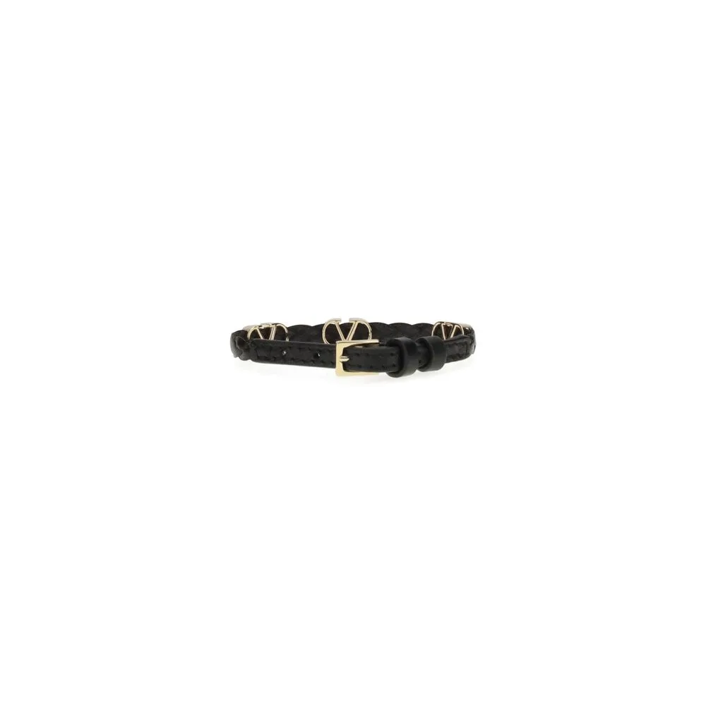 Black Calf Leather Bos Taurus Bracelet - Image 2