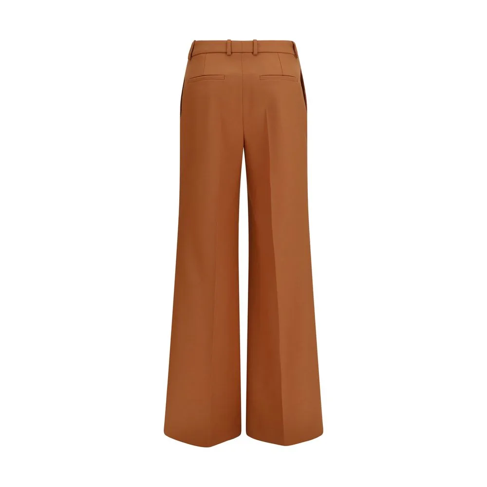 Orange Cotton Flared Pants - Image 2