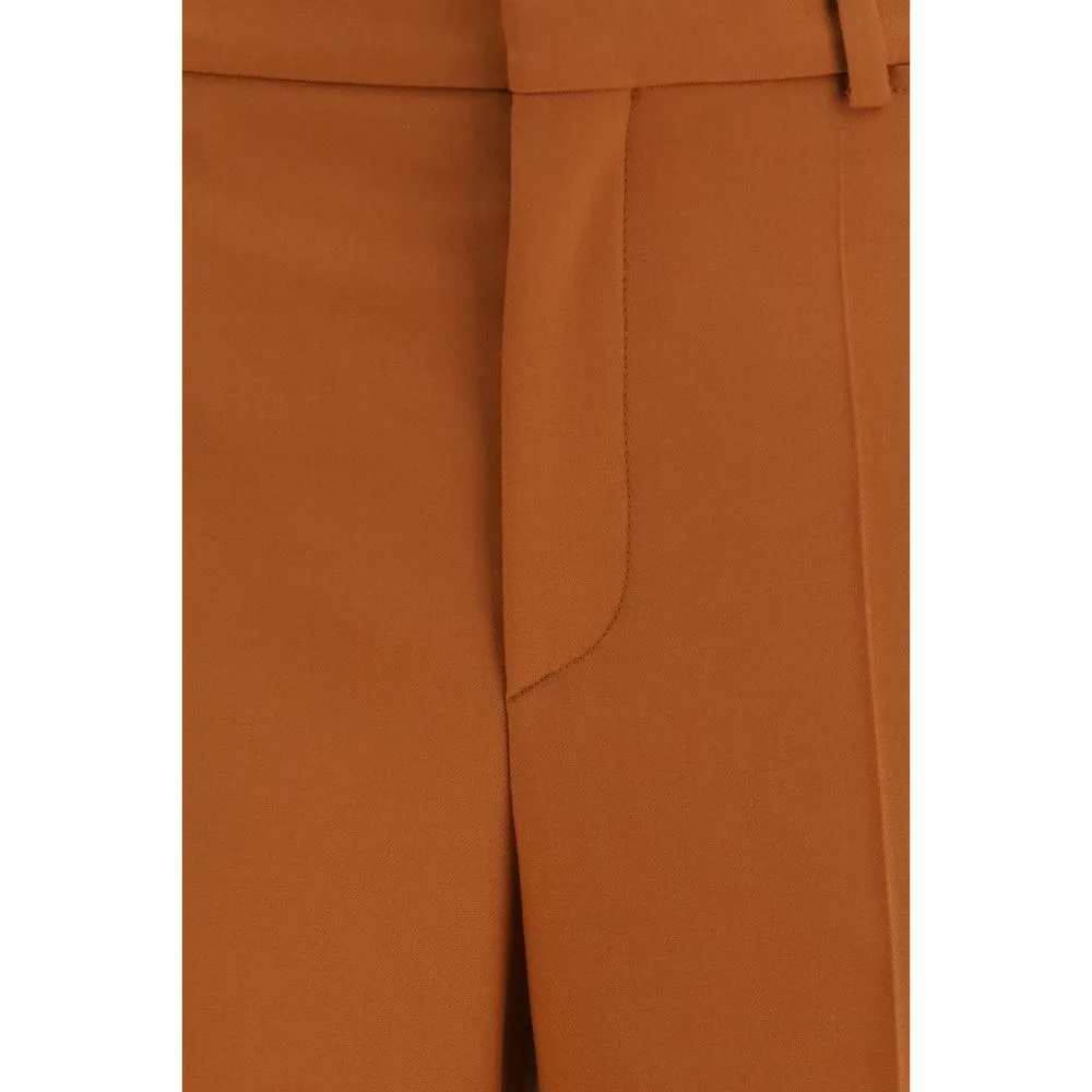 Orange Cotton Flared Pants - Image 3