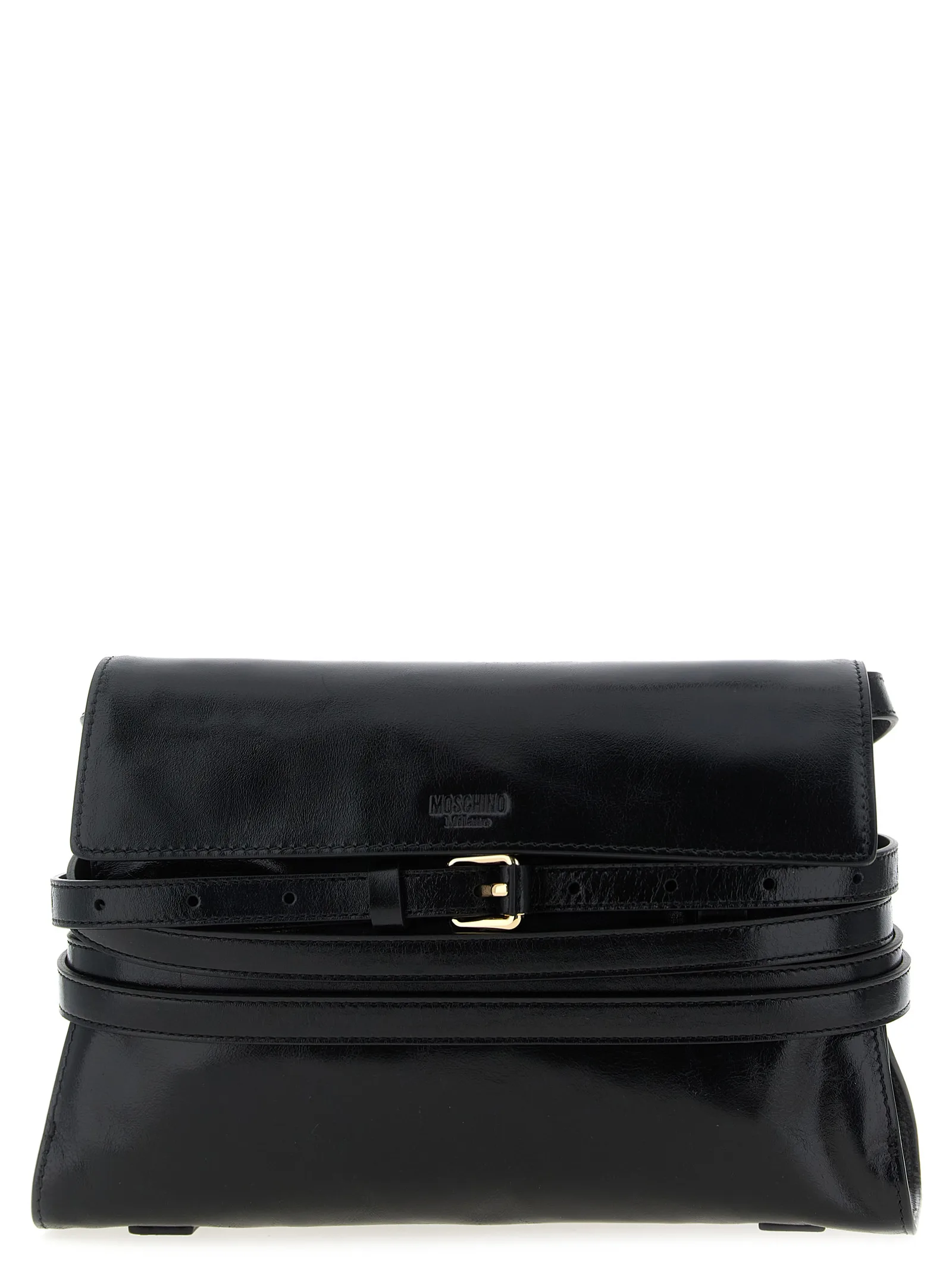 Black Leather Crossbody Bag