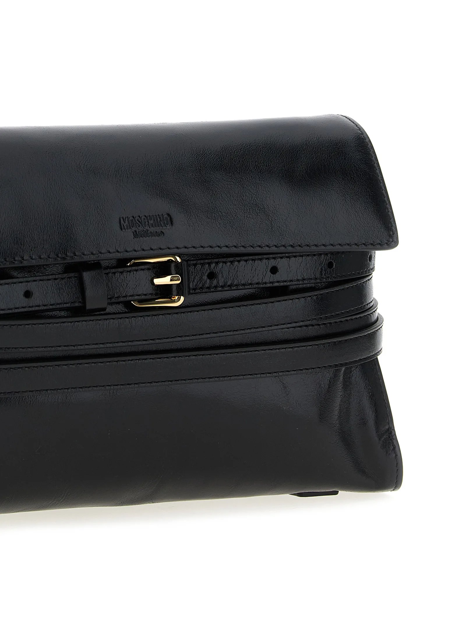 Black Leather Crossbody Bag - Image 3