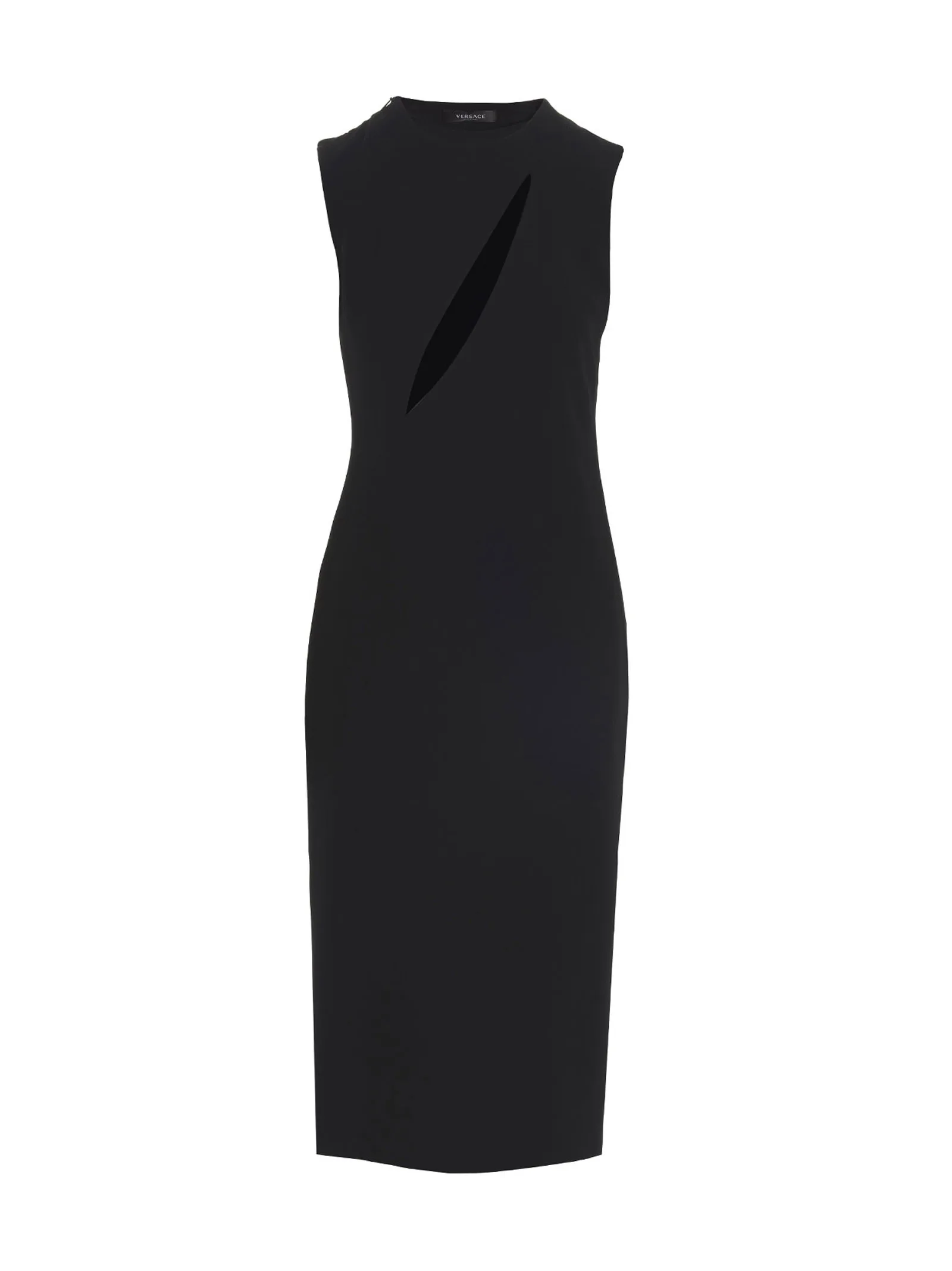 Black Acetate Midi Dress