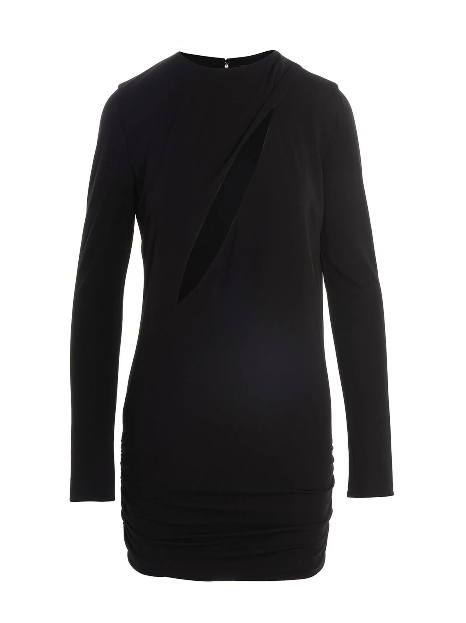 Black Viscose Short Dress