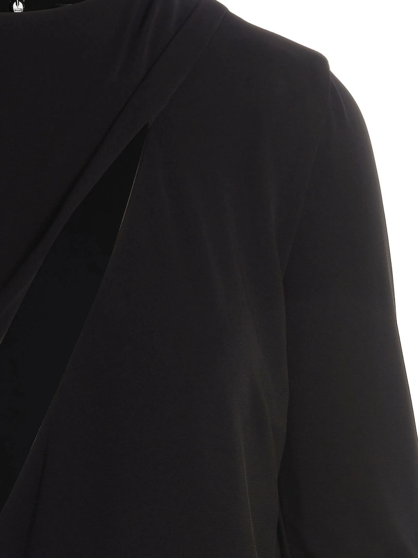 Black Viscose Short Dress - Image 3
