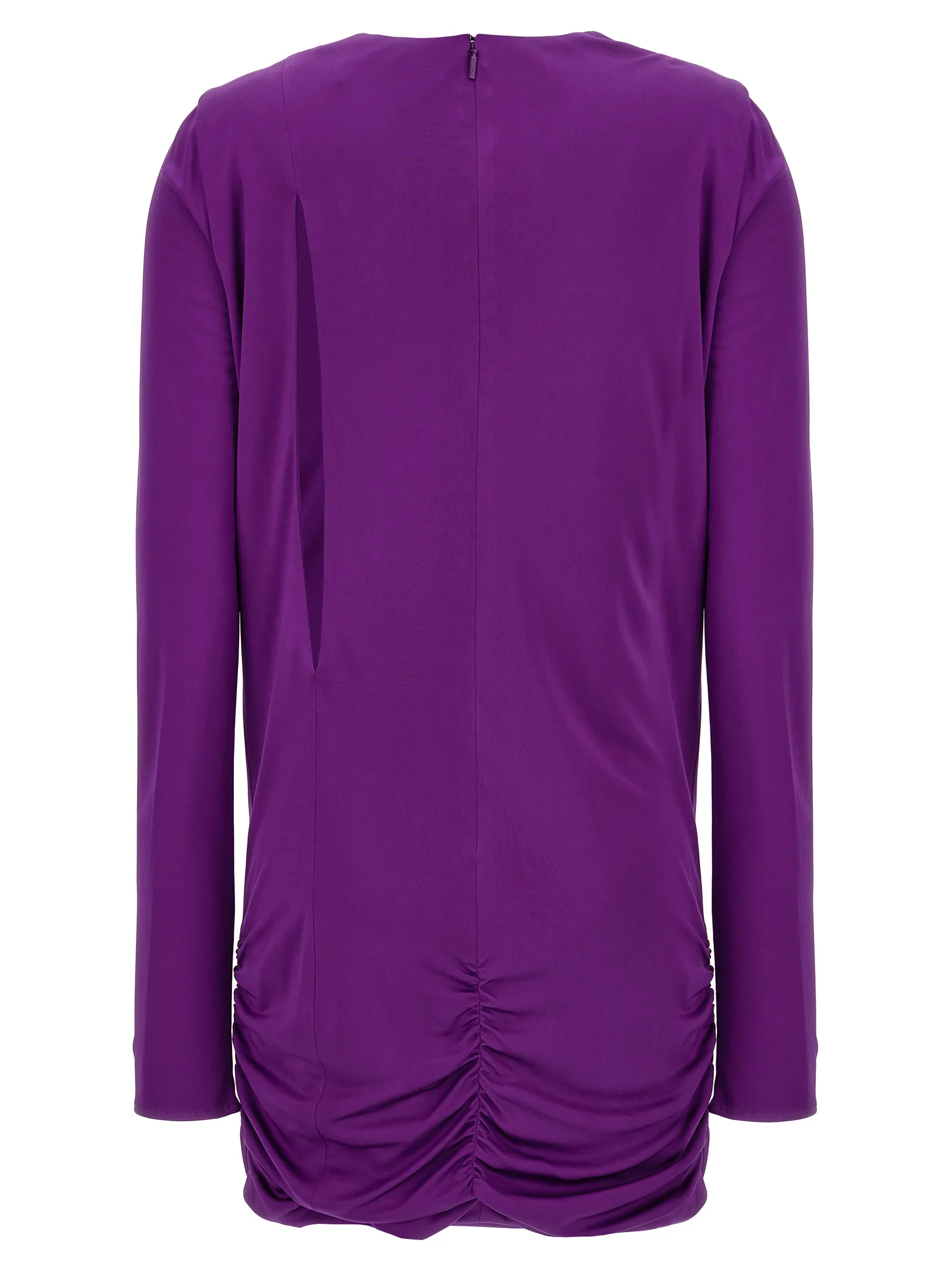 Purple Viscose Short Dress - Image 2