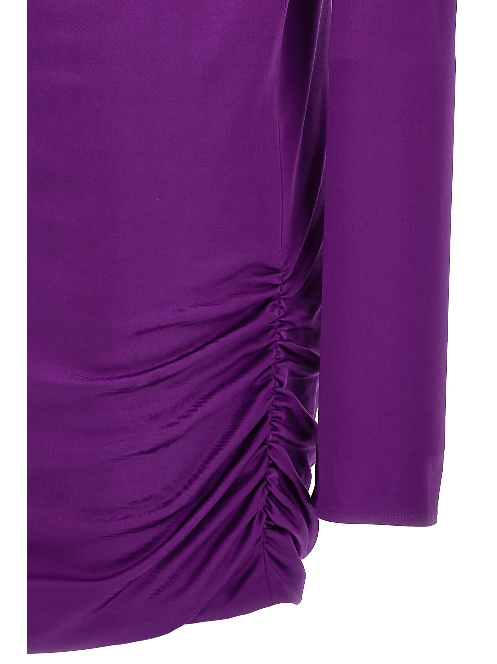 Purple Viscose Short Dress - Image 4
