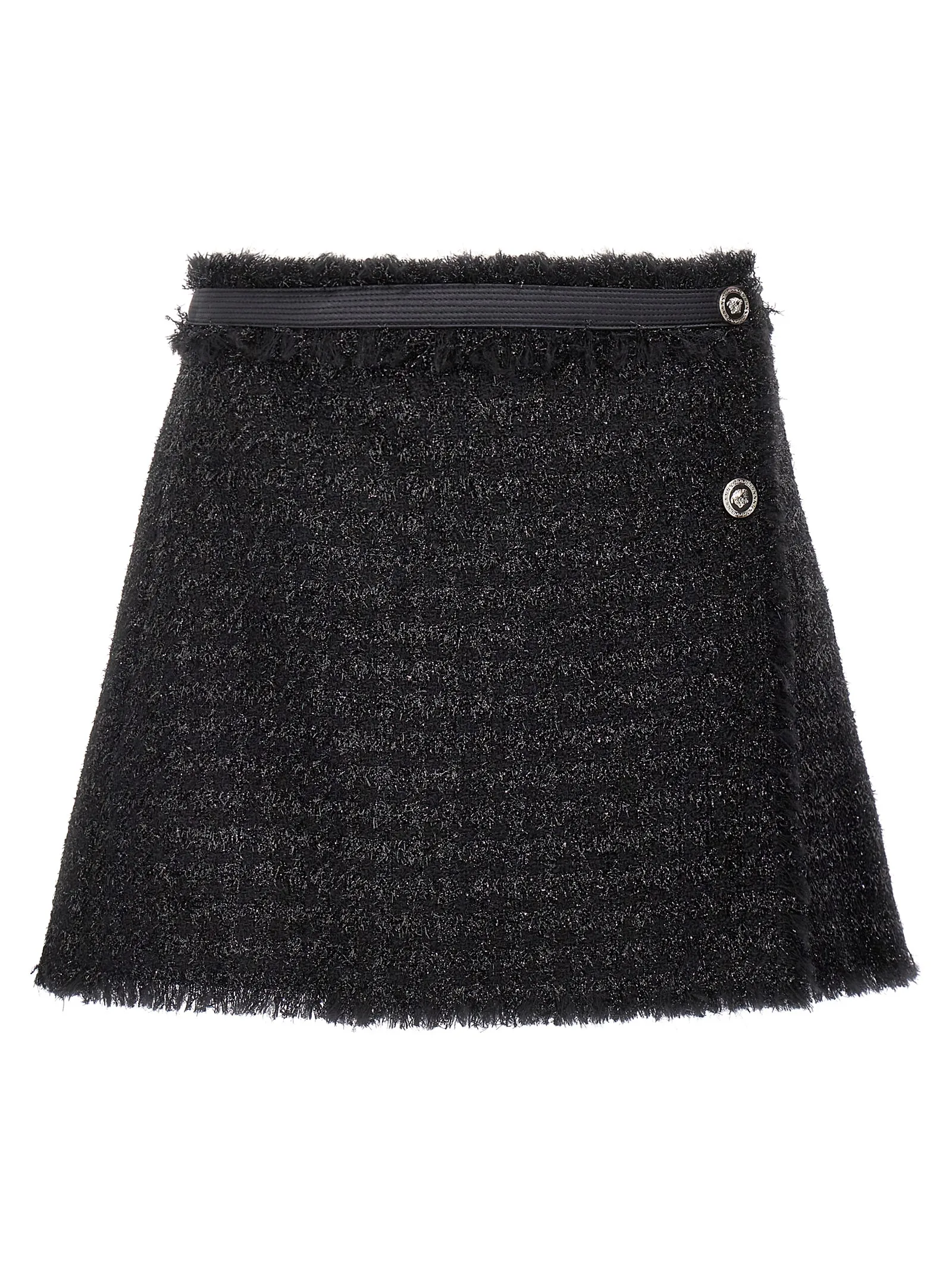 Black Virgin Wool Long Skirt