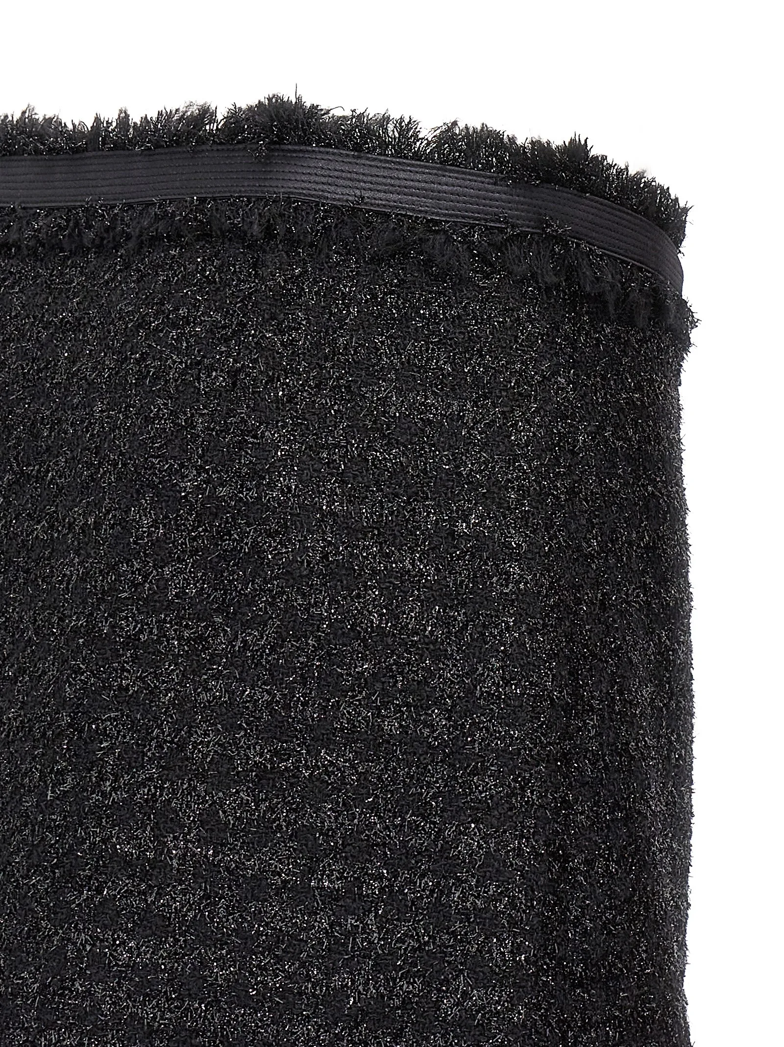 Black Virgin Wool Long Skirt - Image 4