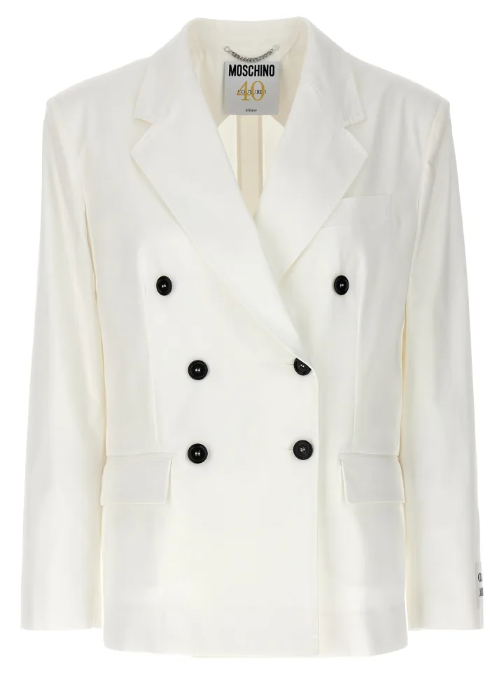 White Cotton Blazer