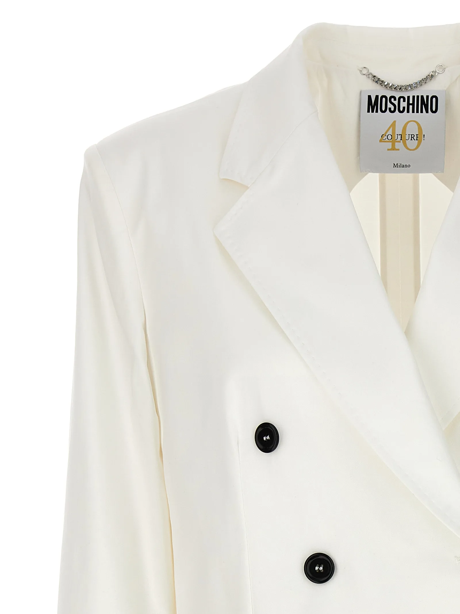 White Cotton Blazer - Image 3