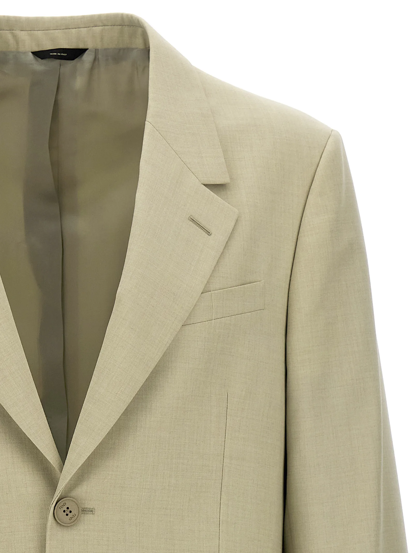 Beige Virgin Wool Blazer - Image 3
