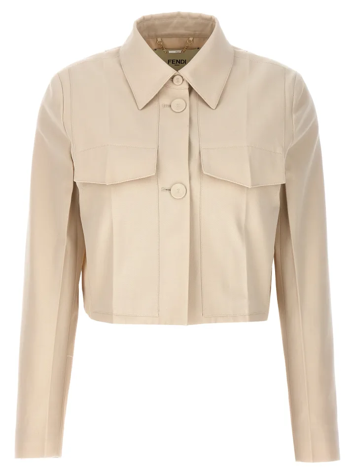Beige Wool Full - Length Jacket