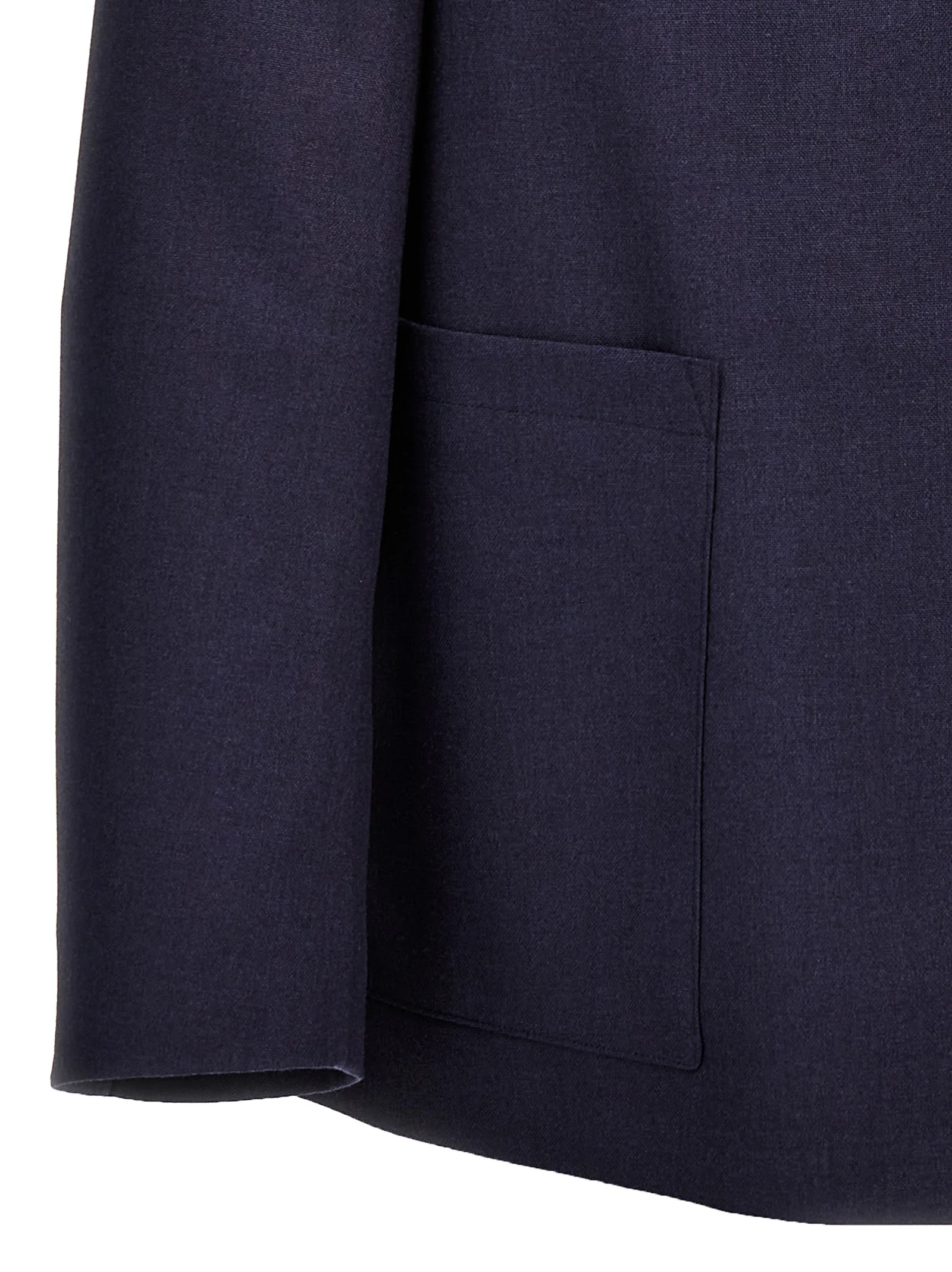 Blue Virgin Wool Full - Length Jacket - Image 4