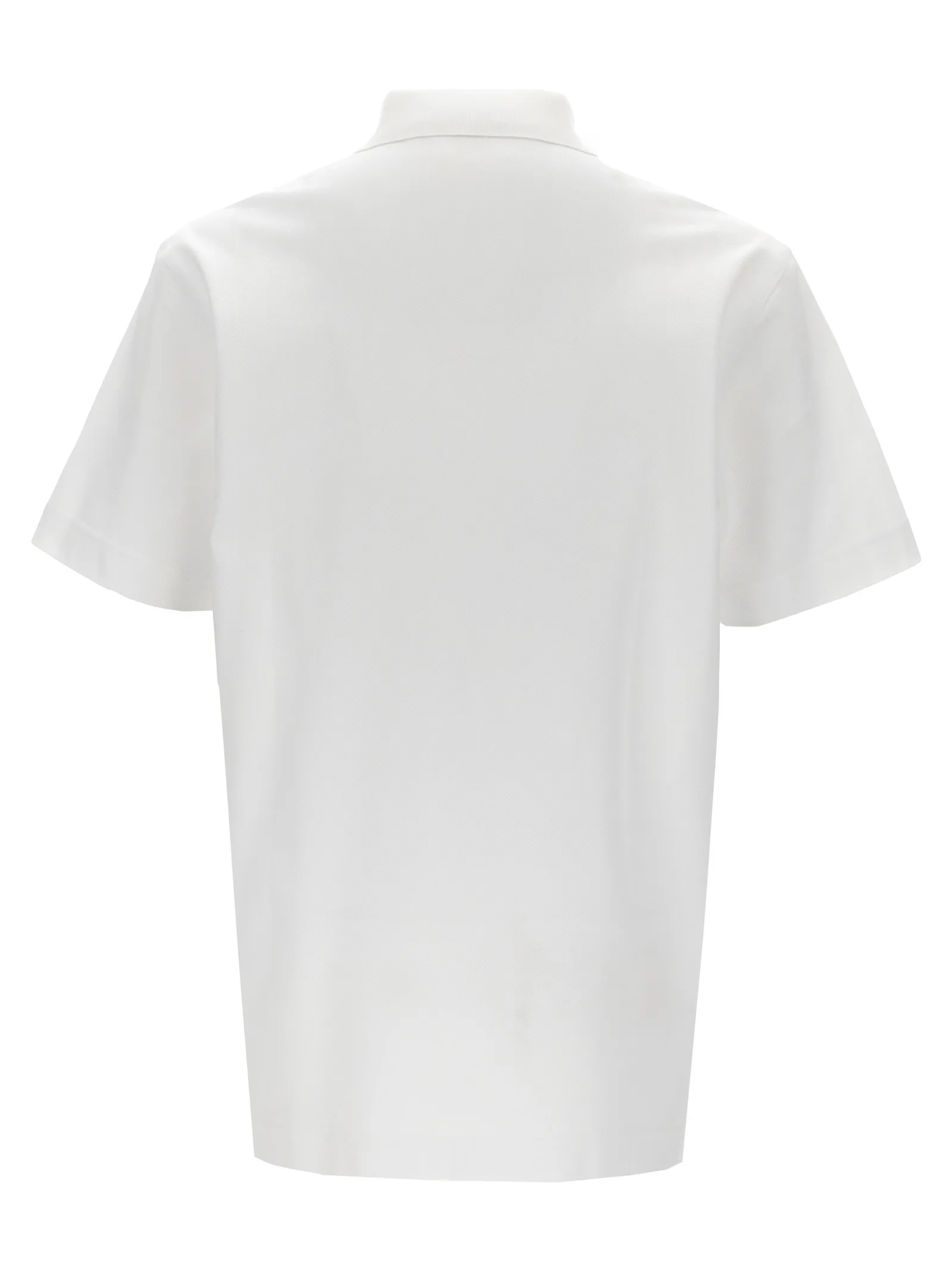 White Cotton Polo Shirt - Image 2