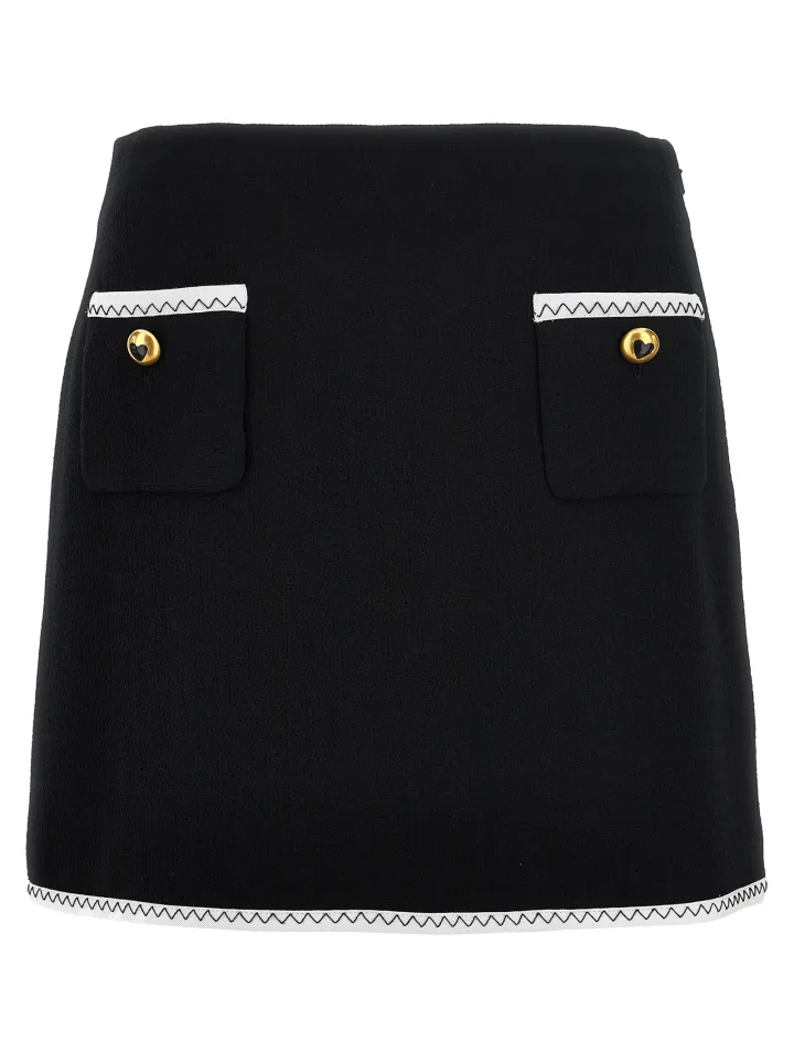 Bicolor Viscose Long Skirt