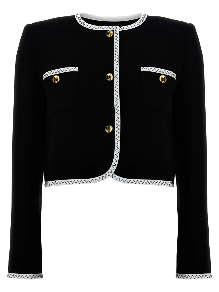 Bicolor Viscose Full - Length Jacket
