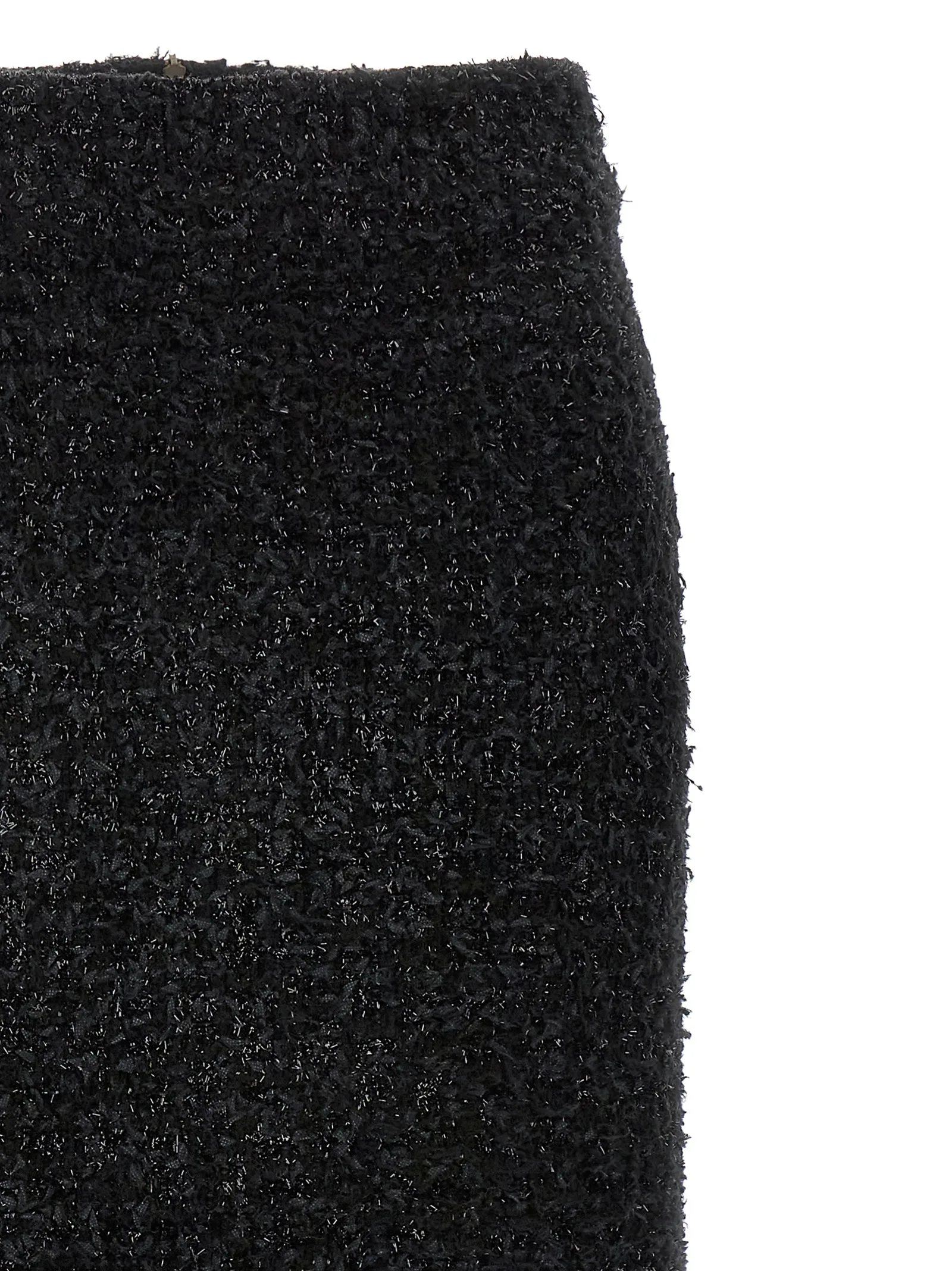 Black Cotton Midi Skirt - Image 3