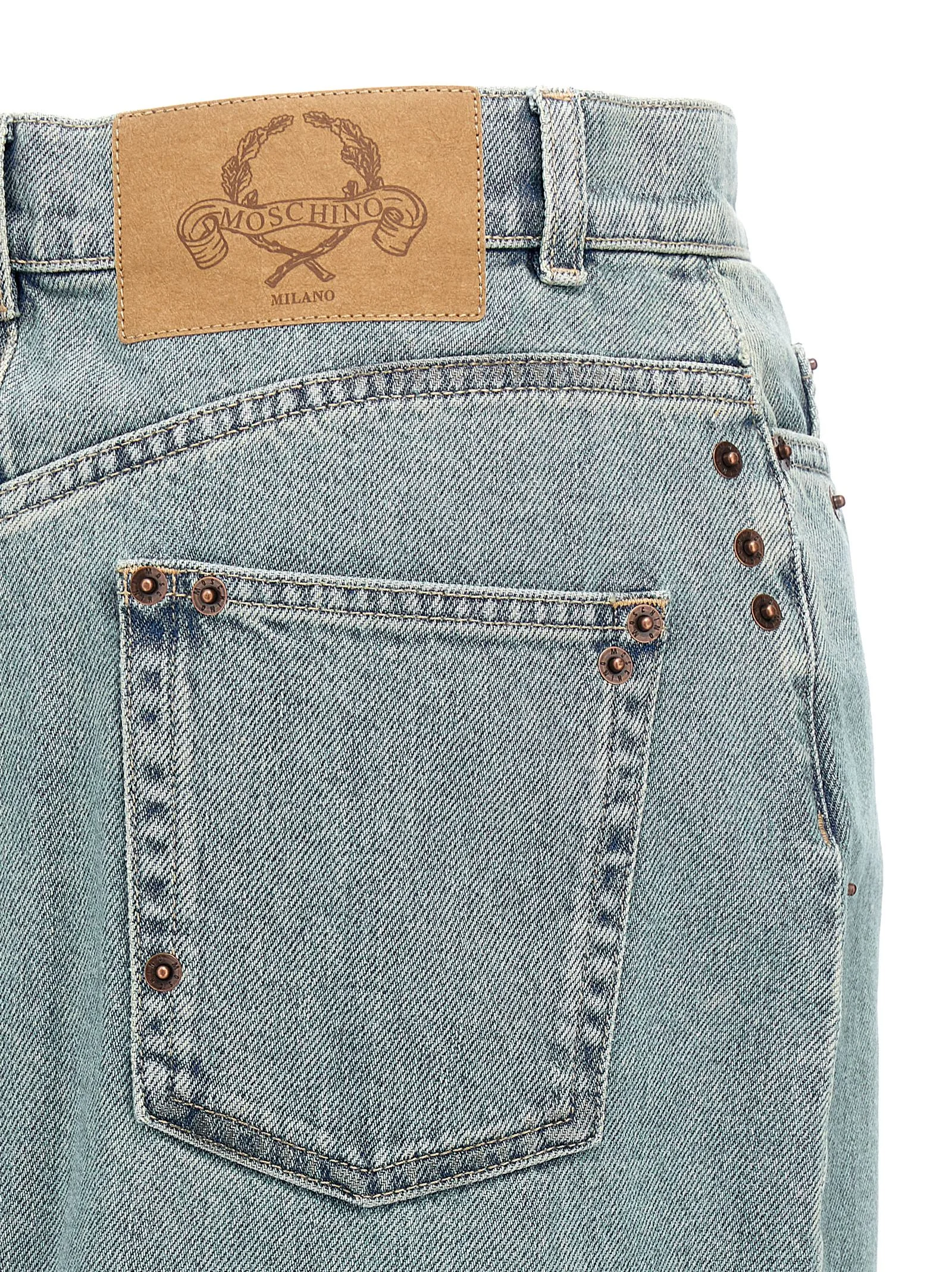 Blue Cotton Midi Skirt - Image 4