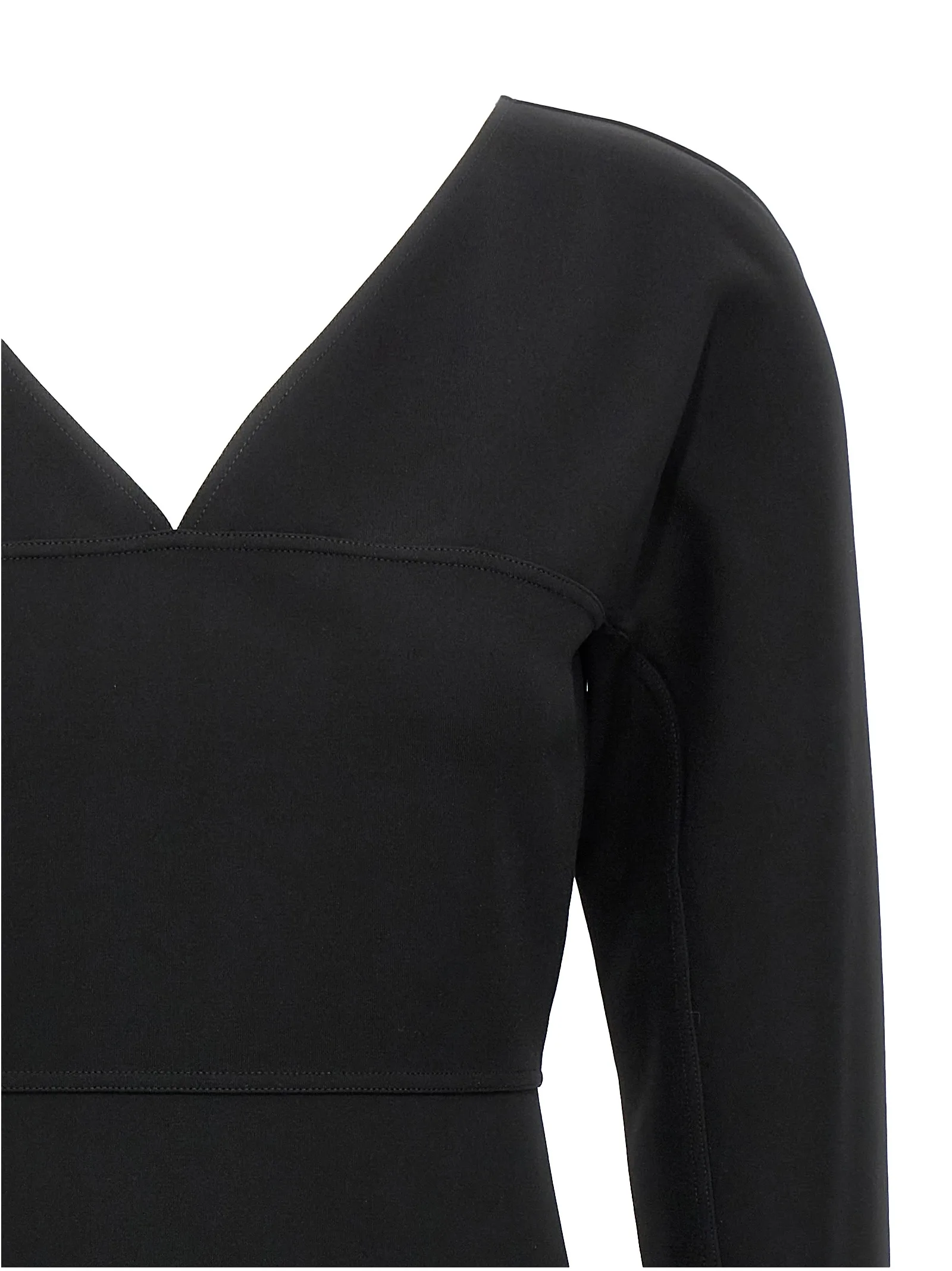 Black Viscose Midi Dress - Image 3