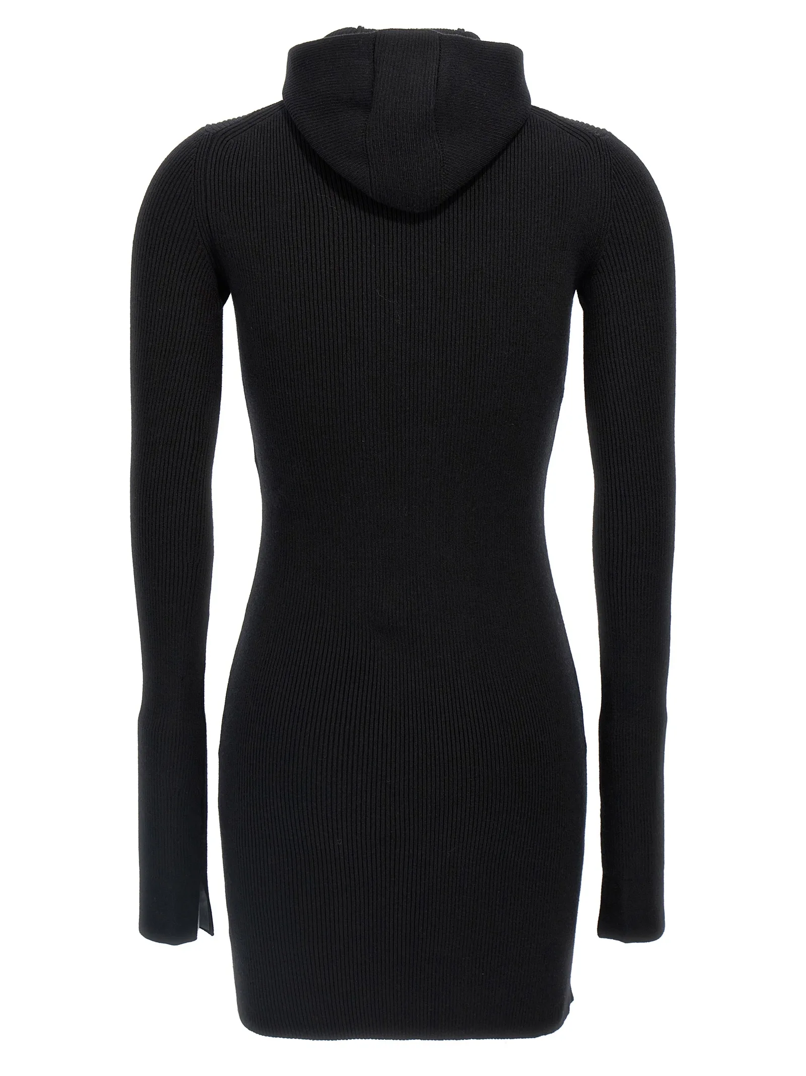 Black Wool Short Dress - Image 2