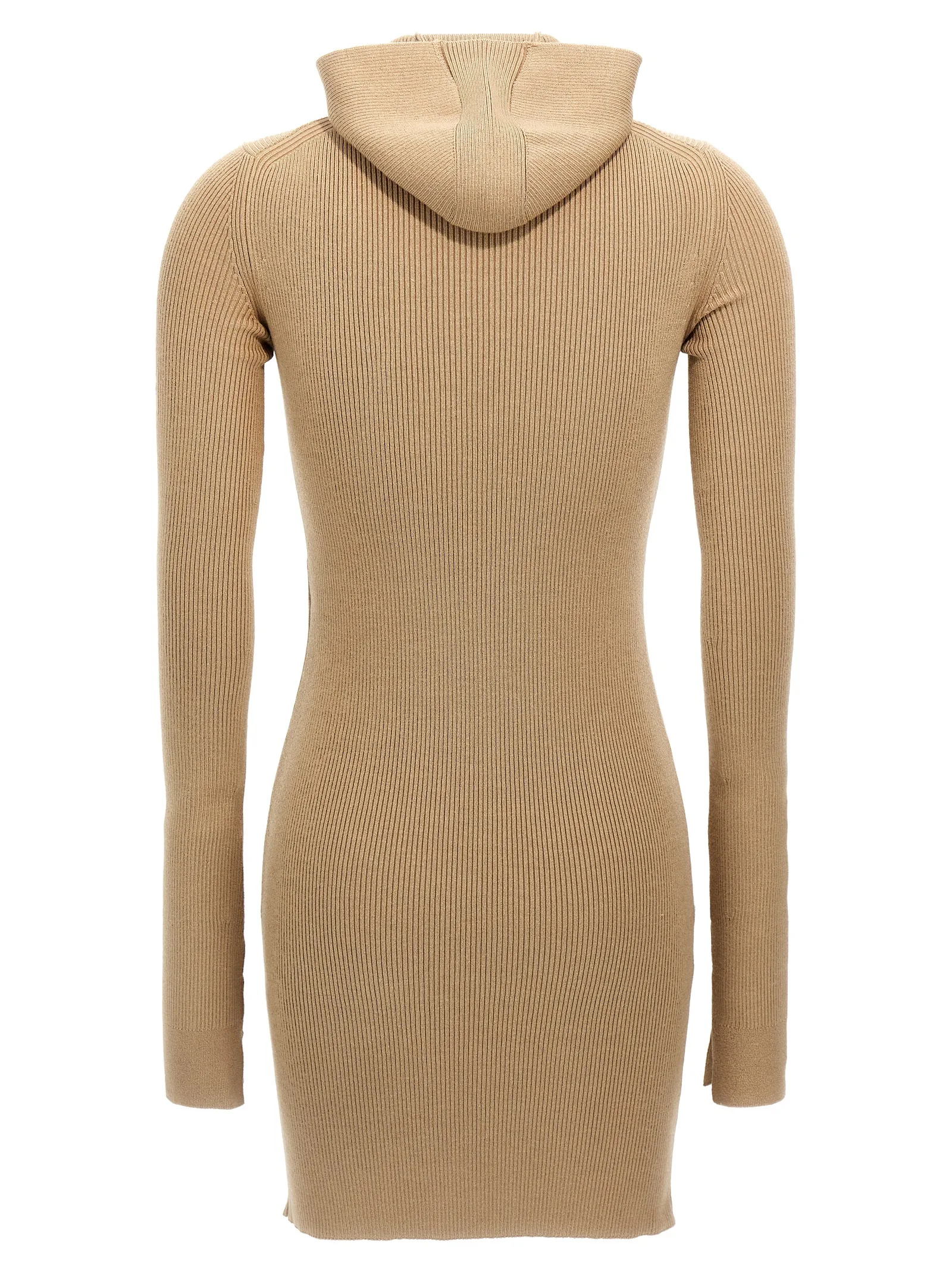 Beige Wool Short Dress - Image 2