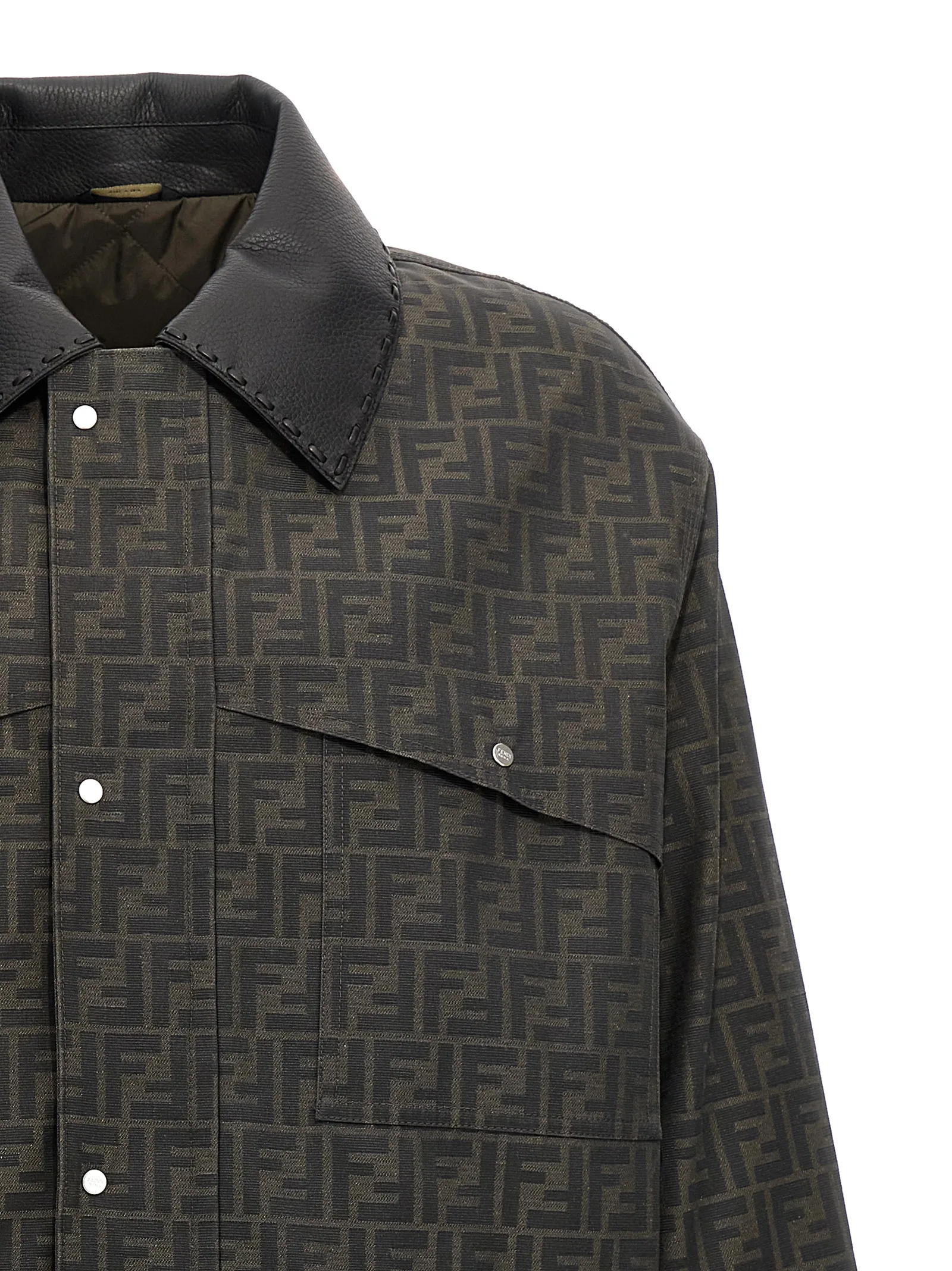 Brown Polyester Full - Length Jacket - Image 3