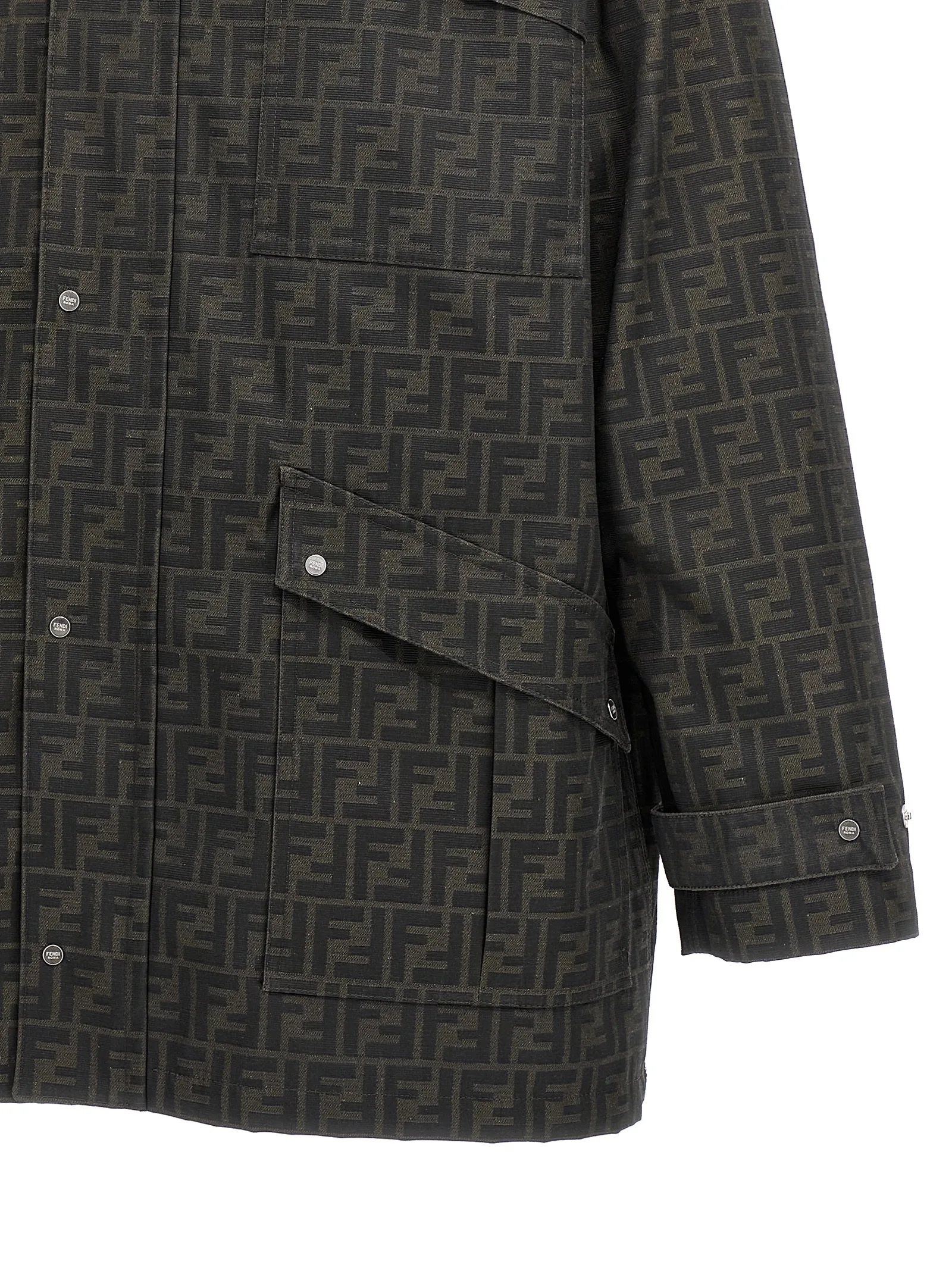 Brown Polyester Full - Length Jacket - Image 4