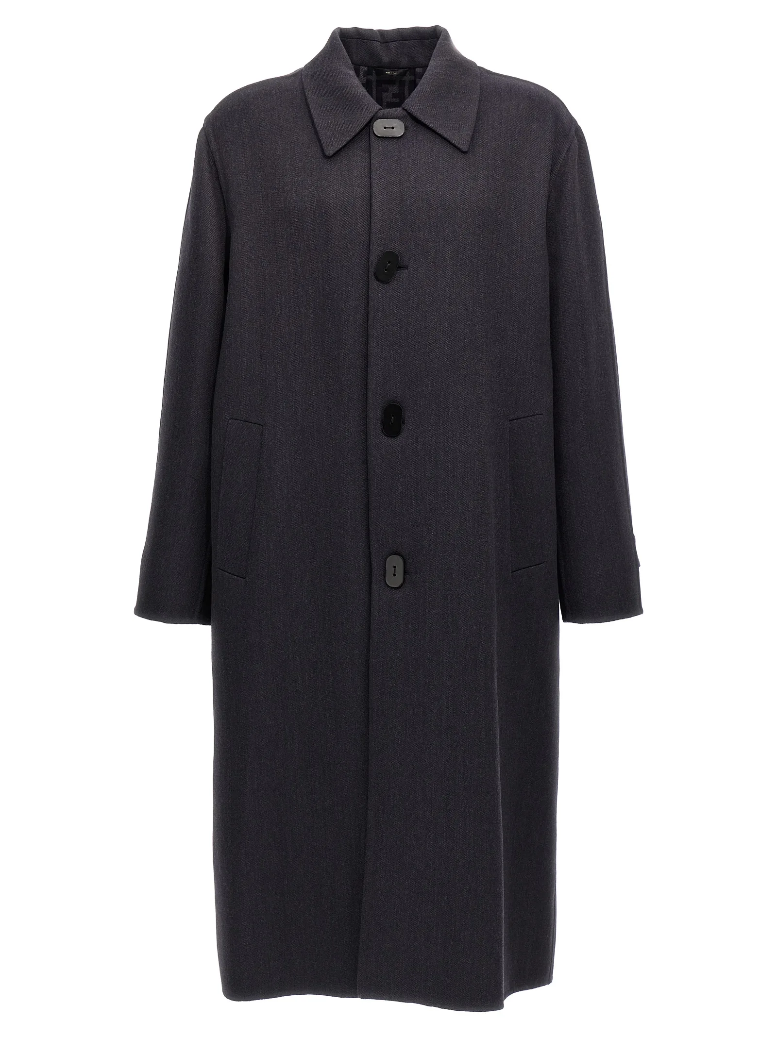 Blue Virgin Wool Coat