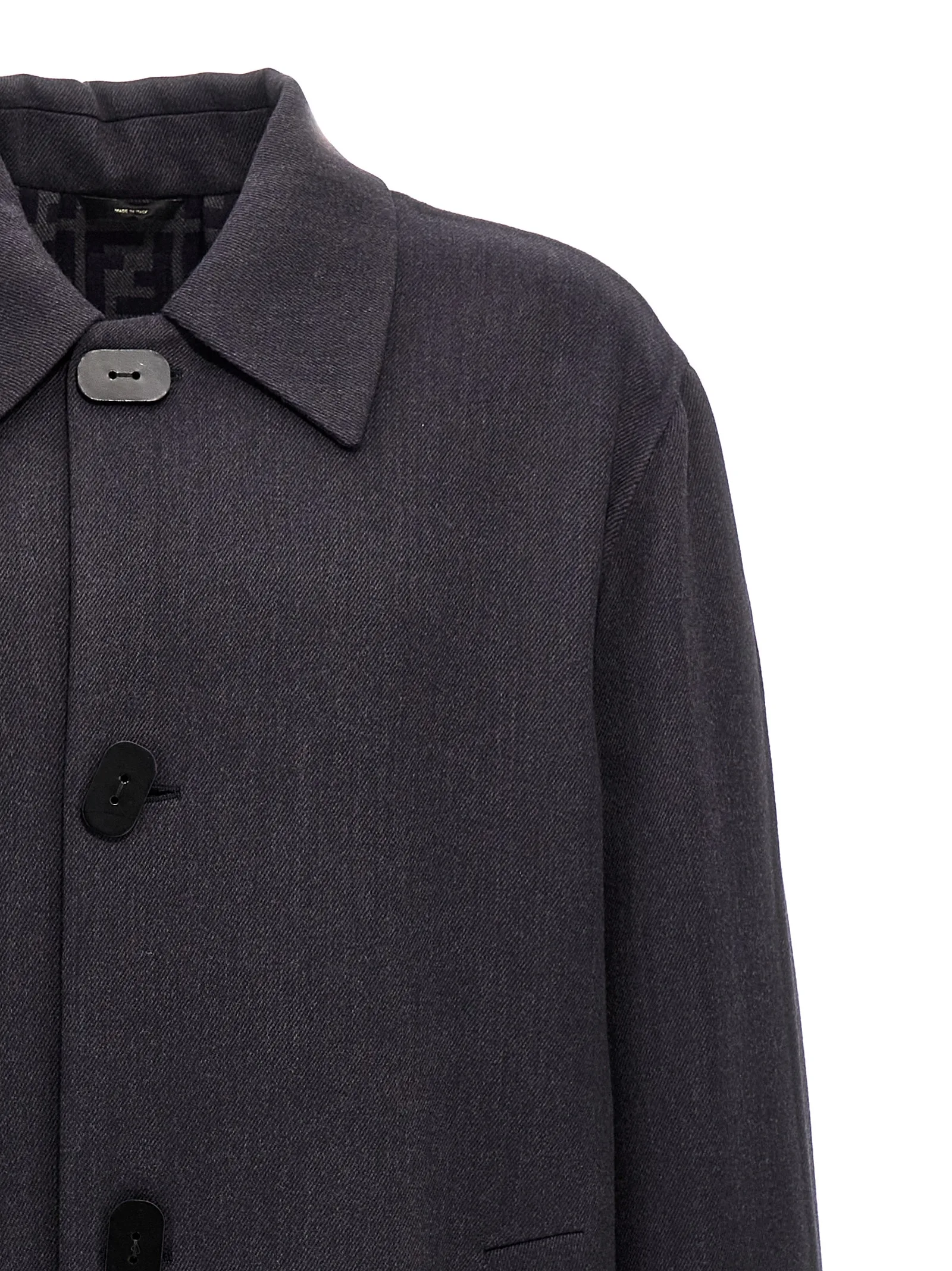 Blue Virgin Wool Coat - Image 3