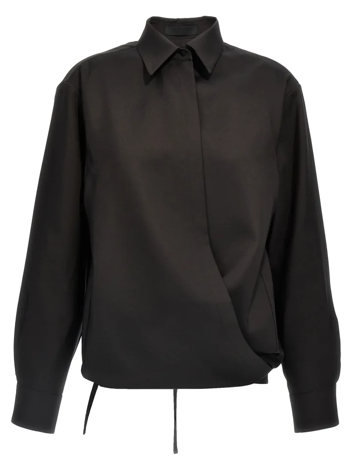 Black Wool Blouse