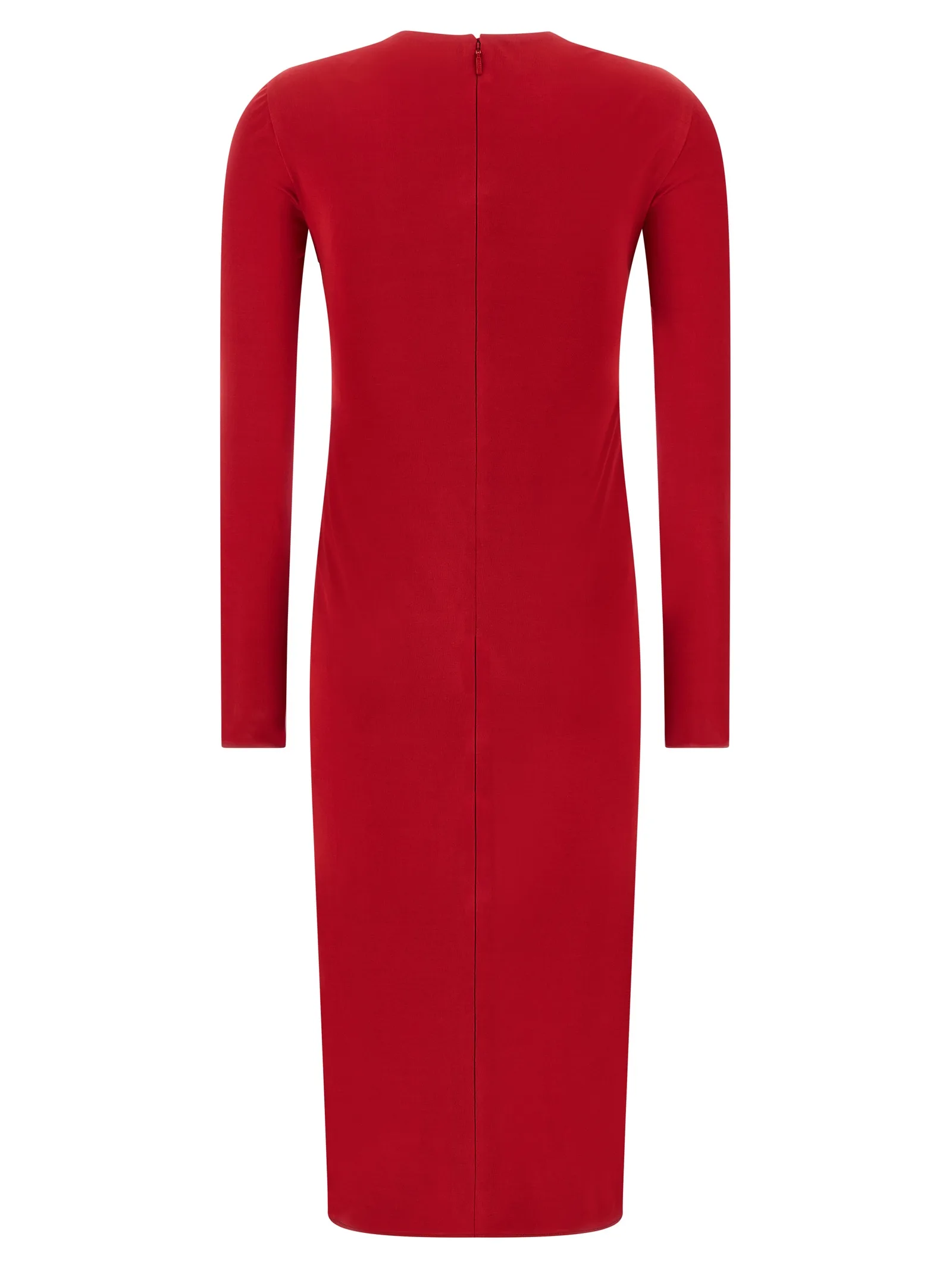 Red Viscose Midi Dress - Image 2