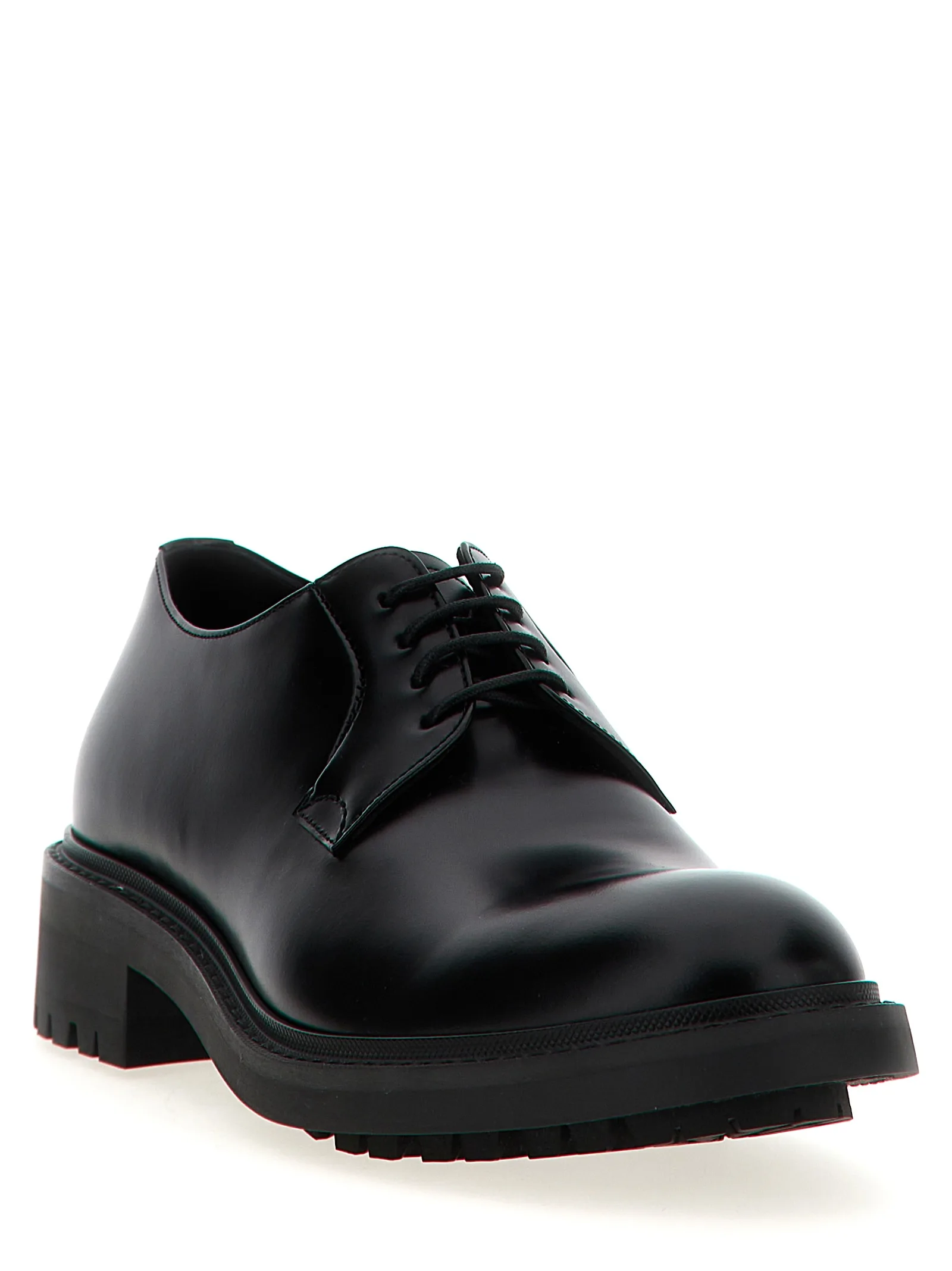 Black Lamb Leather Oxfords And Derbies - Image 2